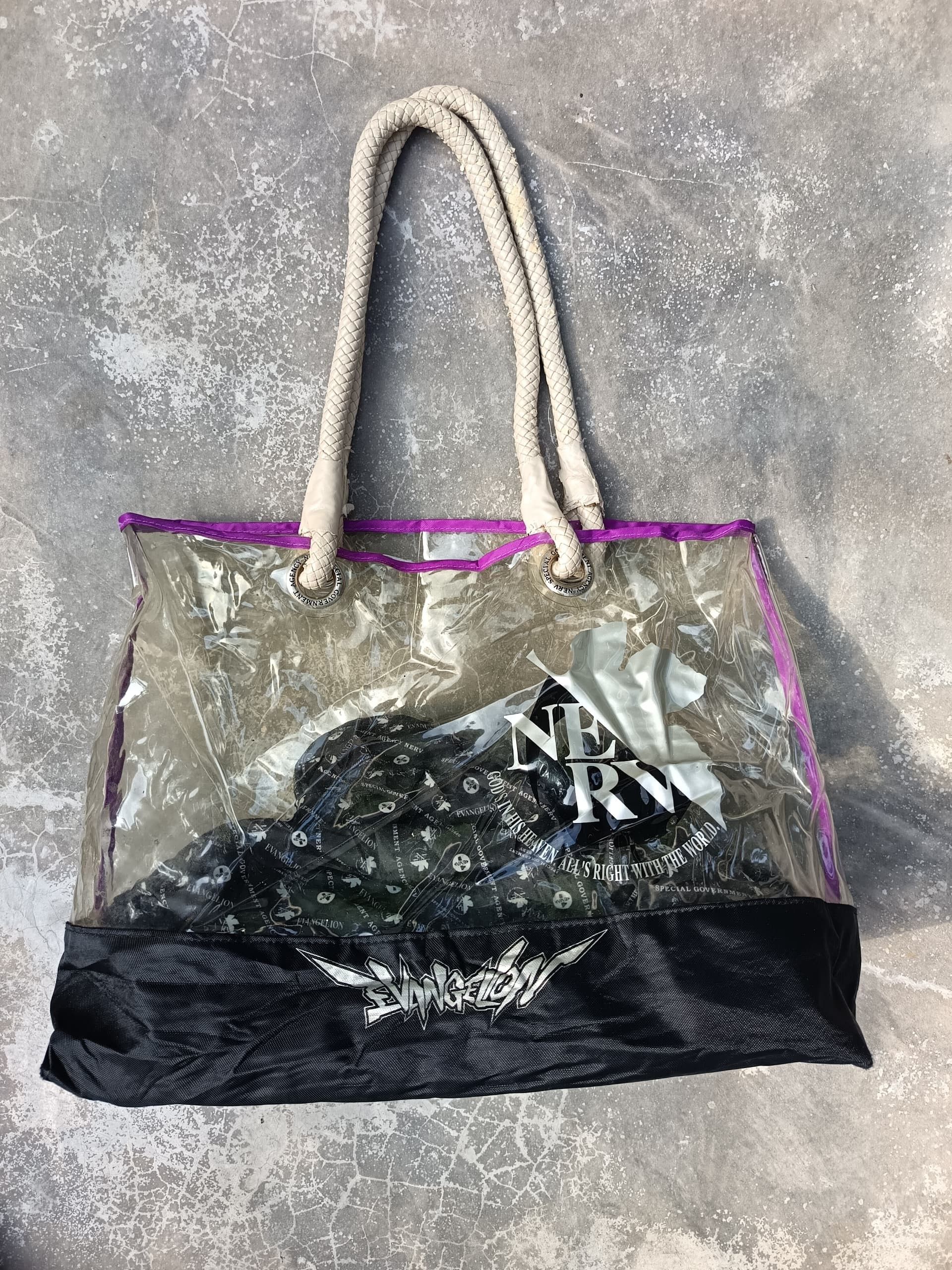 Anime × Japanese Brand Vintage 90s evangelion nerv transparent bag Size ONE SIZE - 1 Thumbnail