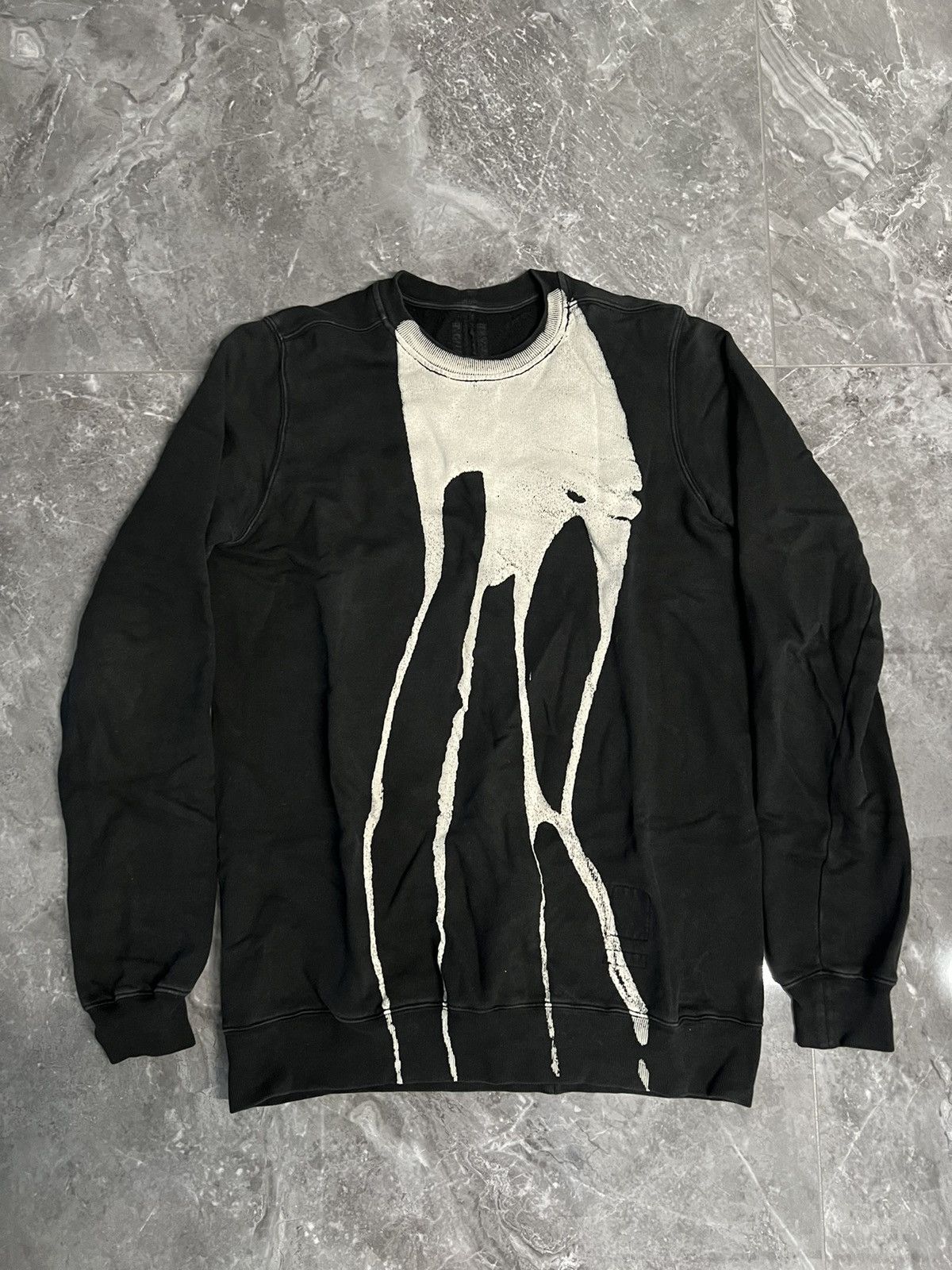Rick Owens × Rick Owens Drkshdw Rick Owens FW16 Bleach Vomit Sweatshirt ...