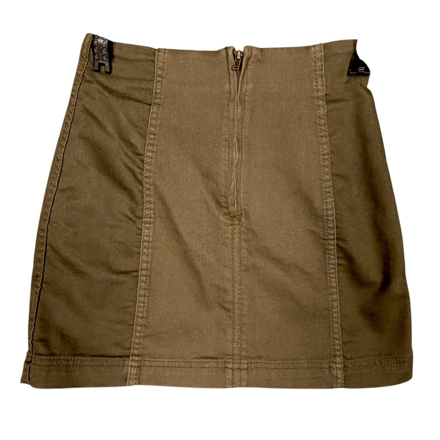 Free People Free People Olive Green Modern Femme Pencil Mini Skirt Sz 0 Size 25" / US 0 / IT 36 - 2 Thumbnail