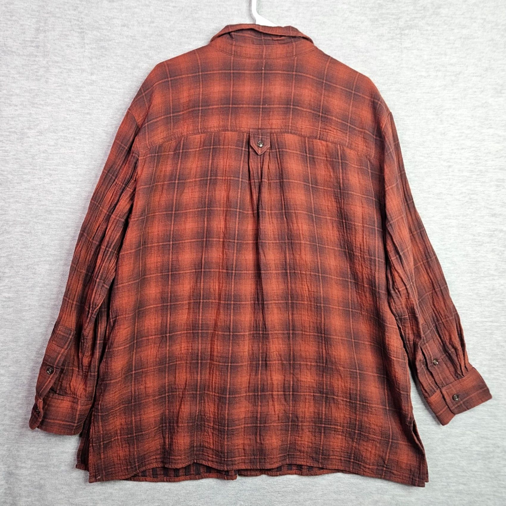 Madewell Madewell Shirt 1X Flannel Plaid Burnished Mahogany Brown Button Down Womens Size 1X Regular All Seasons Vintage: No Size XL / US 12-14 / IT 48-50 - 2 Thumbnail