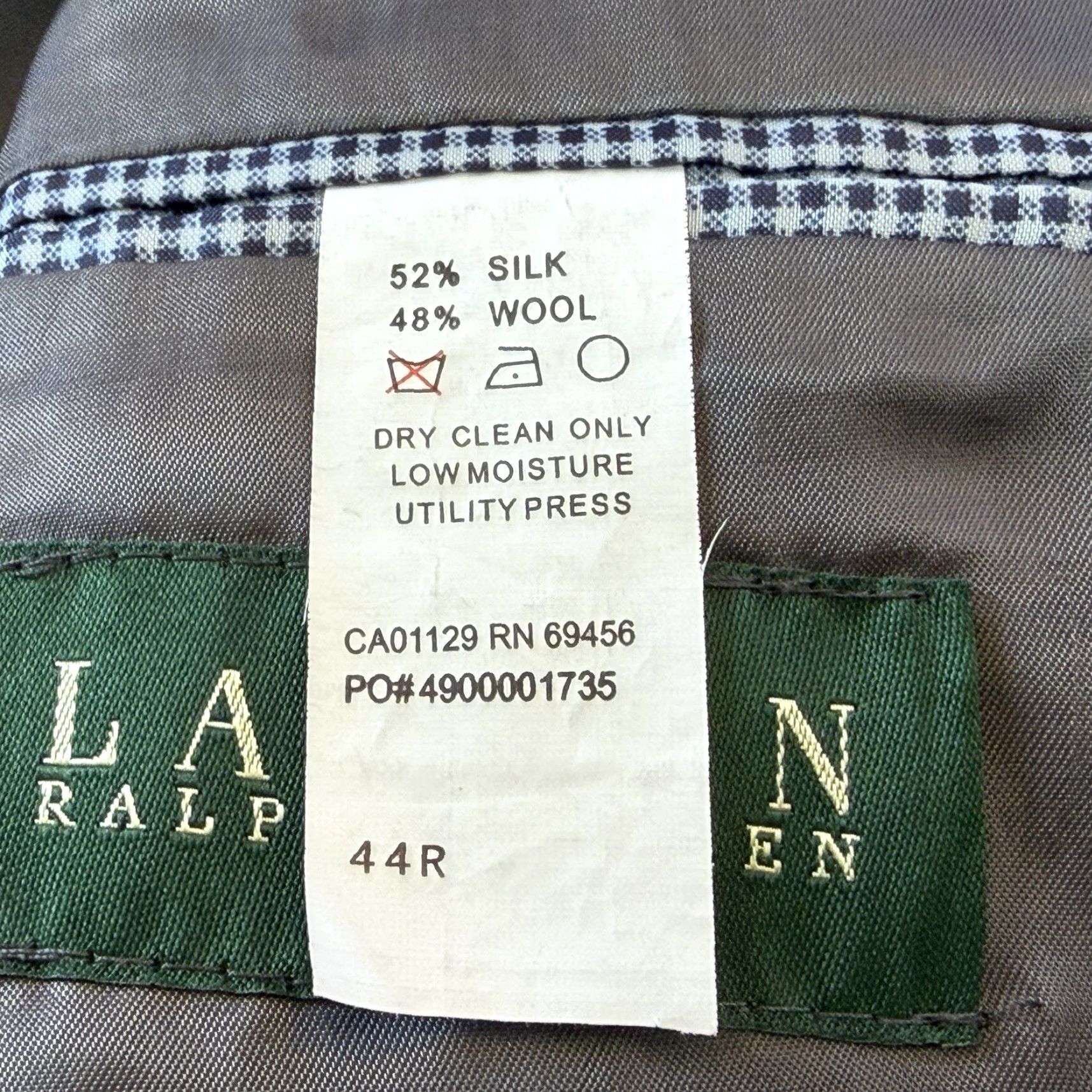 Ralph Lauren Lauren Ralph Lauren Blazer Men 44R Houndstooth Silk Wool Multicolor Two Button Notch Lapel Mens Size 44R - 6 Thumbnail
