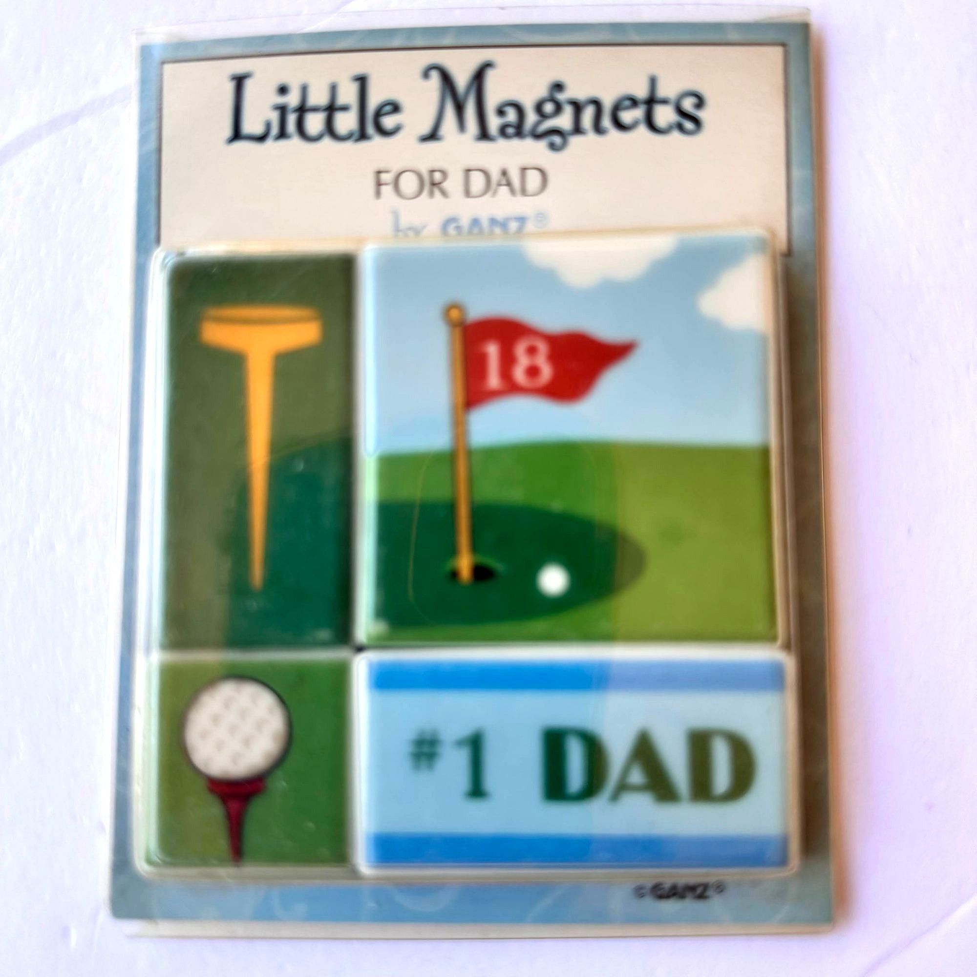 Vintage VTG Ganz Little Magnets For Dad Fathers Day Golf 4 Piece Cer Size ONE SIZE - 1 Thumbnail