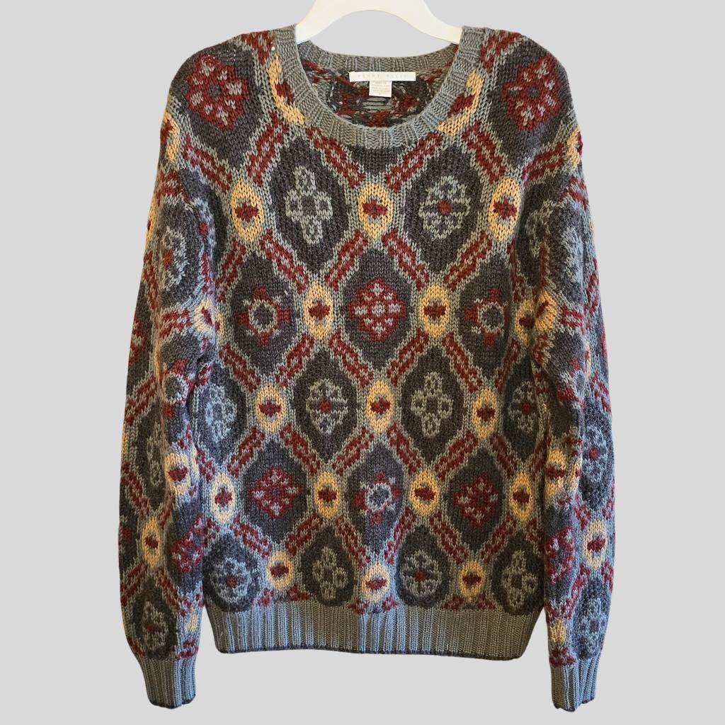 Perry Ellis Vintage Perry Ellis Sweater Men’s L 90s Wool Blend Grunge Re Size US L / EU 52-54 / 3 - 1 Thumbnail