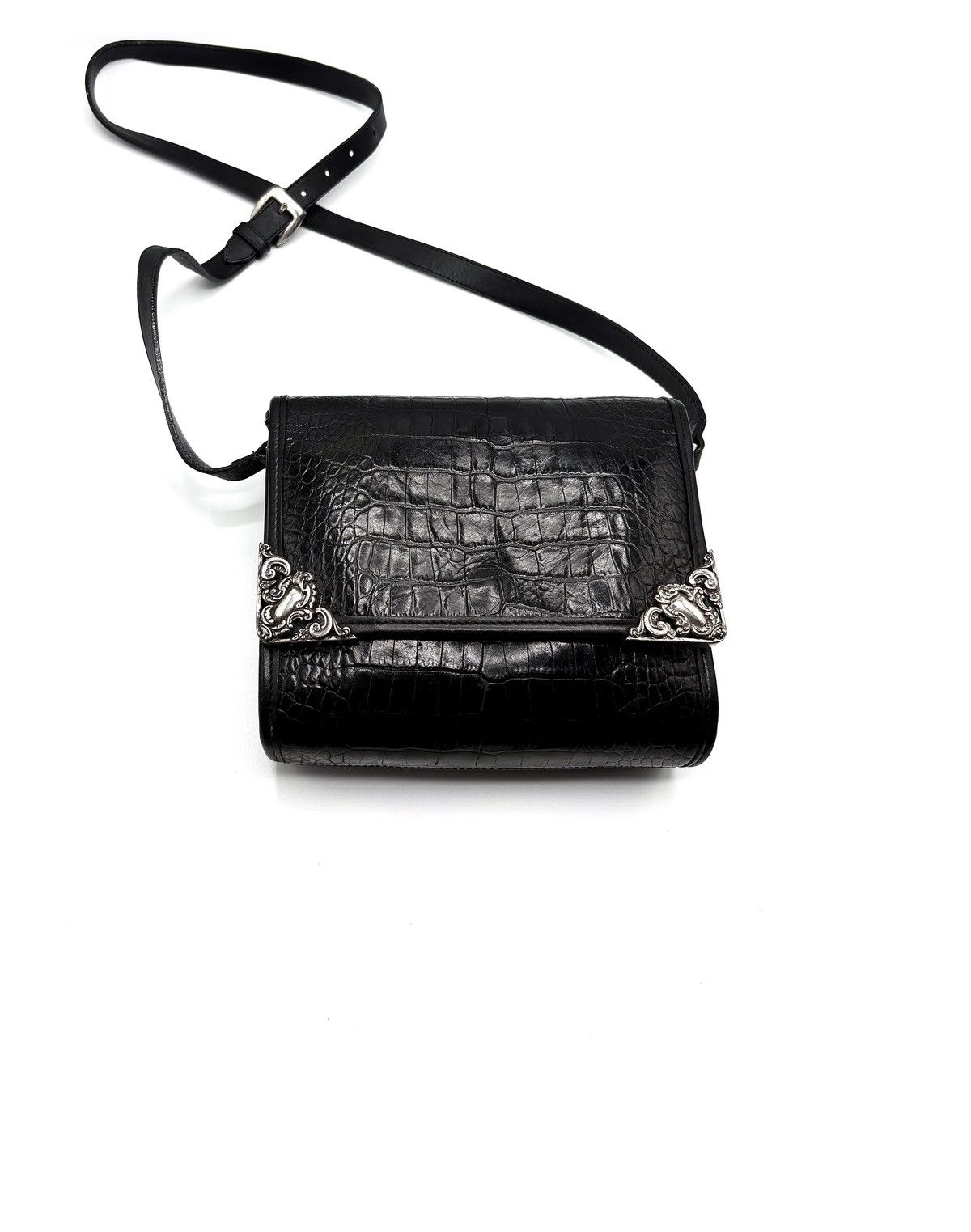 Brighton Brighton Croc-Embossed Leather Crossbody Bag Size ONE SIZE - 1 Thumbnail