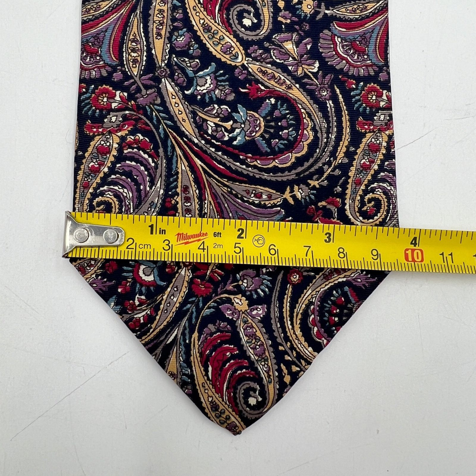 Dior Christian Dior Monsieur Paisley Tie Burgundy Red Blue Size ONE SIZE - 5 Thumbnail