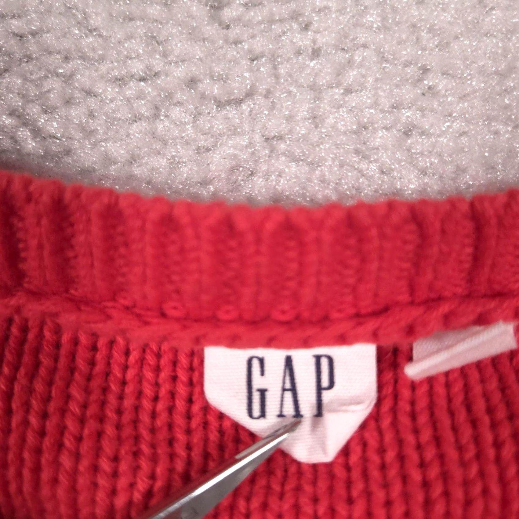 Gap VINTAGE Gap Sweater Womens Small Red Crew Neck Raglan Long Sleeve Knit Pullover Size S / US 4 / IT 40 - 5 Thumbnail