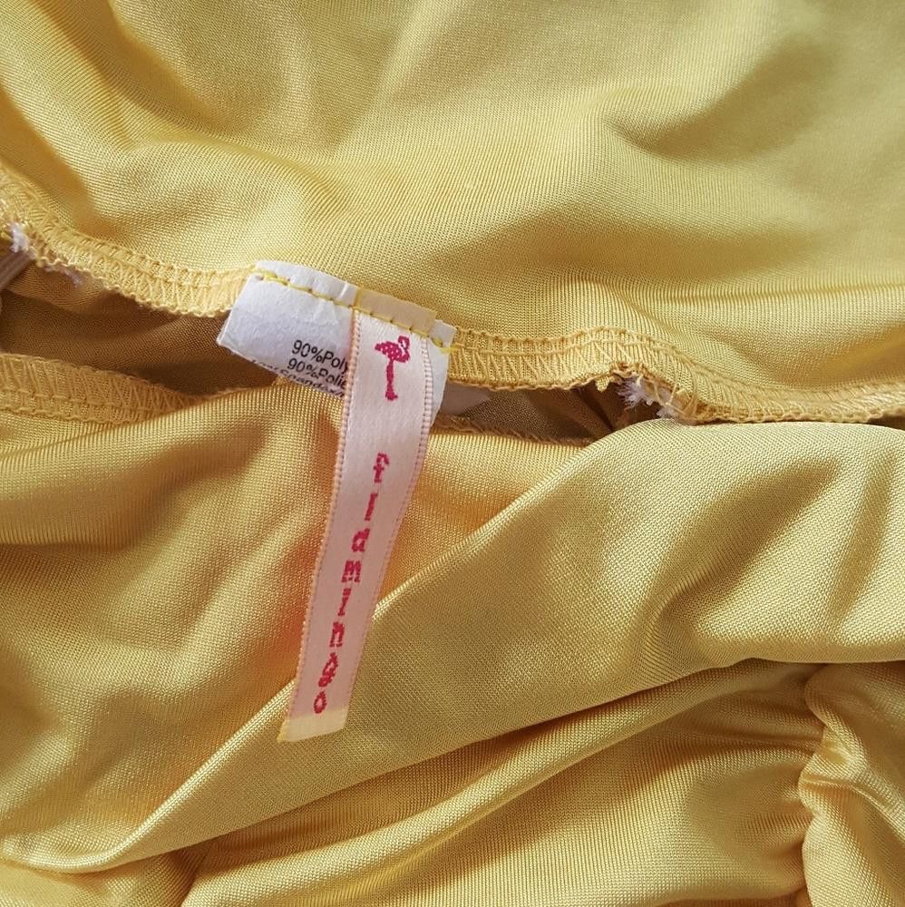 Other Mustard Ruched Brazilian Capri Size 28" / US 6 / IT 42 - 3 Thumbnail