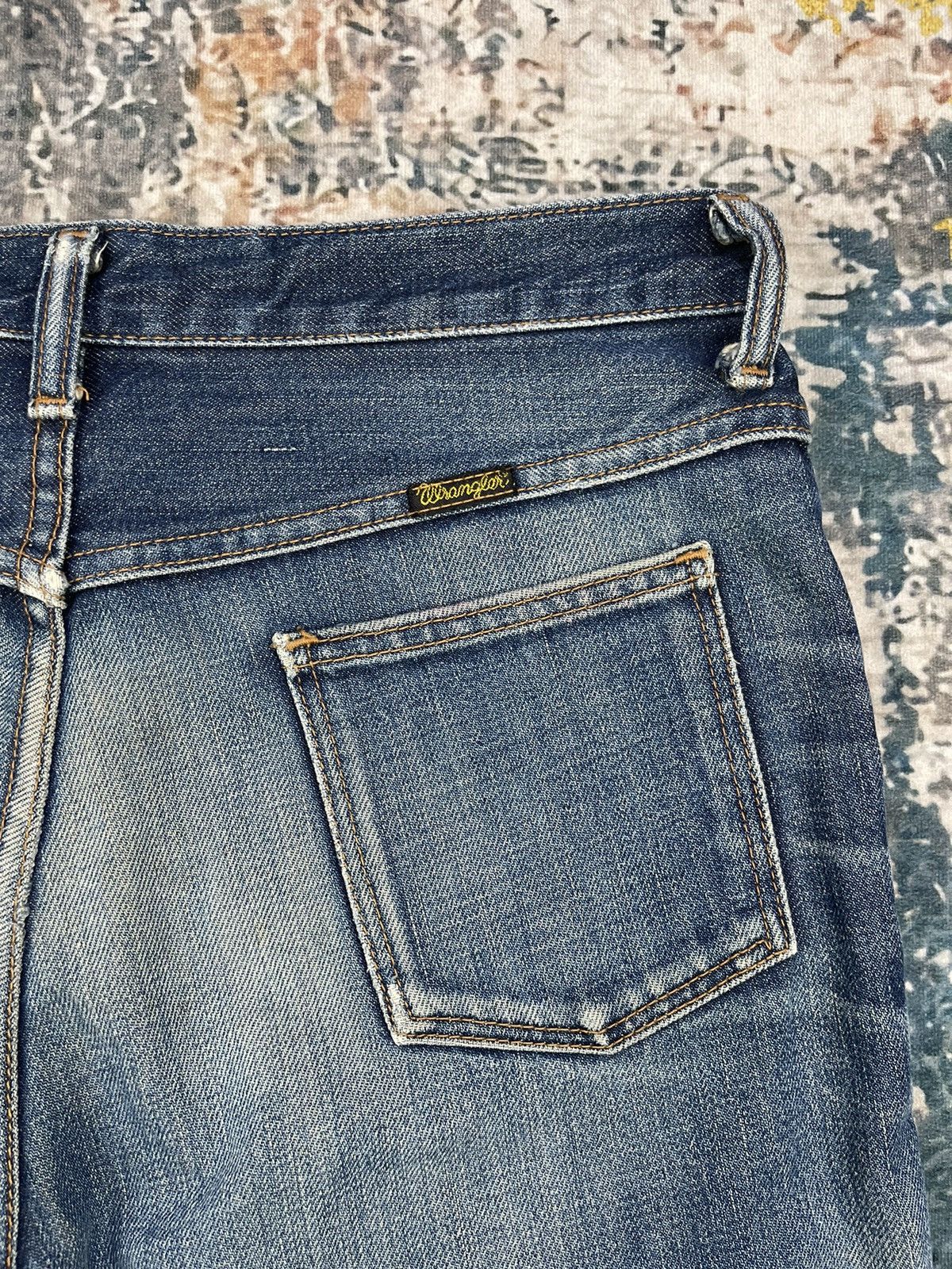 Wrangler Vtg 90s Wrangler Patch Pocket Boot Cut Flared Jeans Size 30" / US 8 / IT 44 - 11 Thumbnail