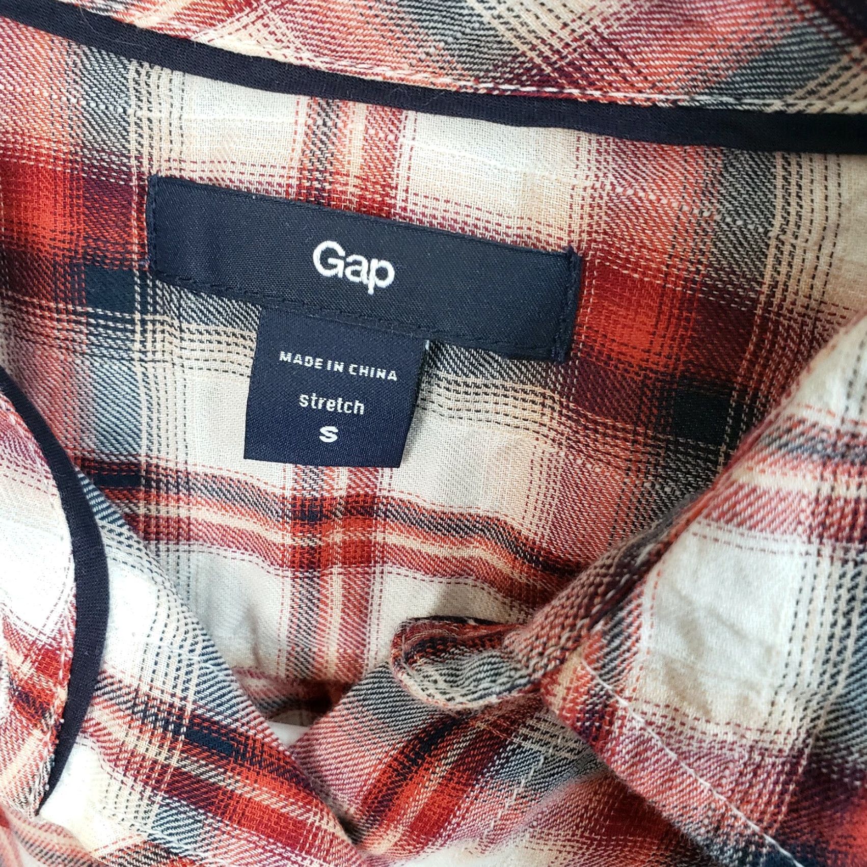 Gap Gap Button-Up Shirt Womens Small Red Plaid Long Sleeve Cotton Blend Size S / US 4 / IT 40 - 5 Thumbnail