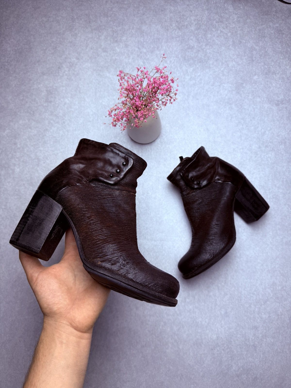 A.S.98 Airstep A.S. 98 leather brown zip boots block heels Size US 9 / IT 39 - 1 Thumbnail