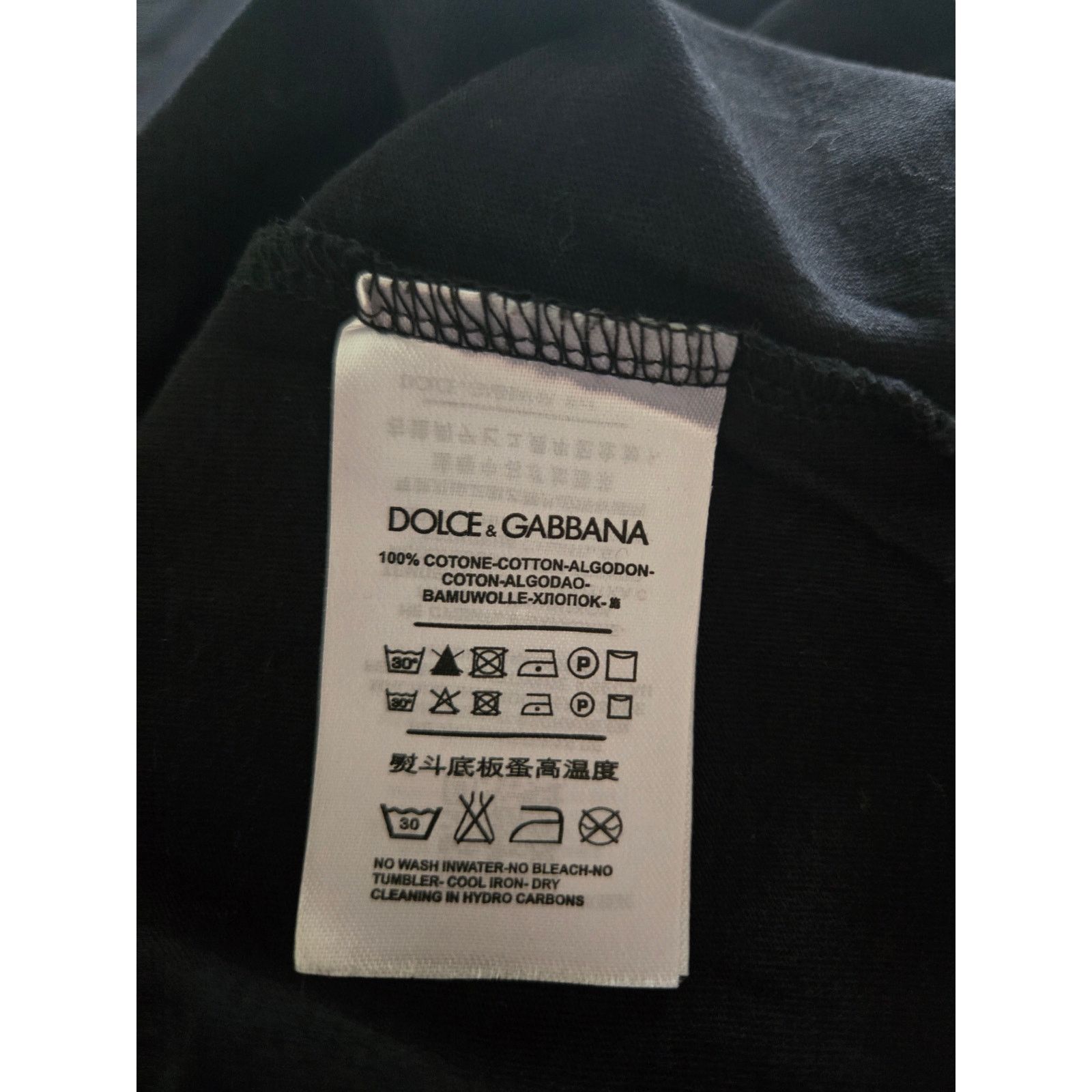 Dolce & Gabbana Dolce Gabbana Men's M Black T-Shirt Large DG Logo Oversize Size US M / EU 48-50 / 2 - 4 Thumbnail