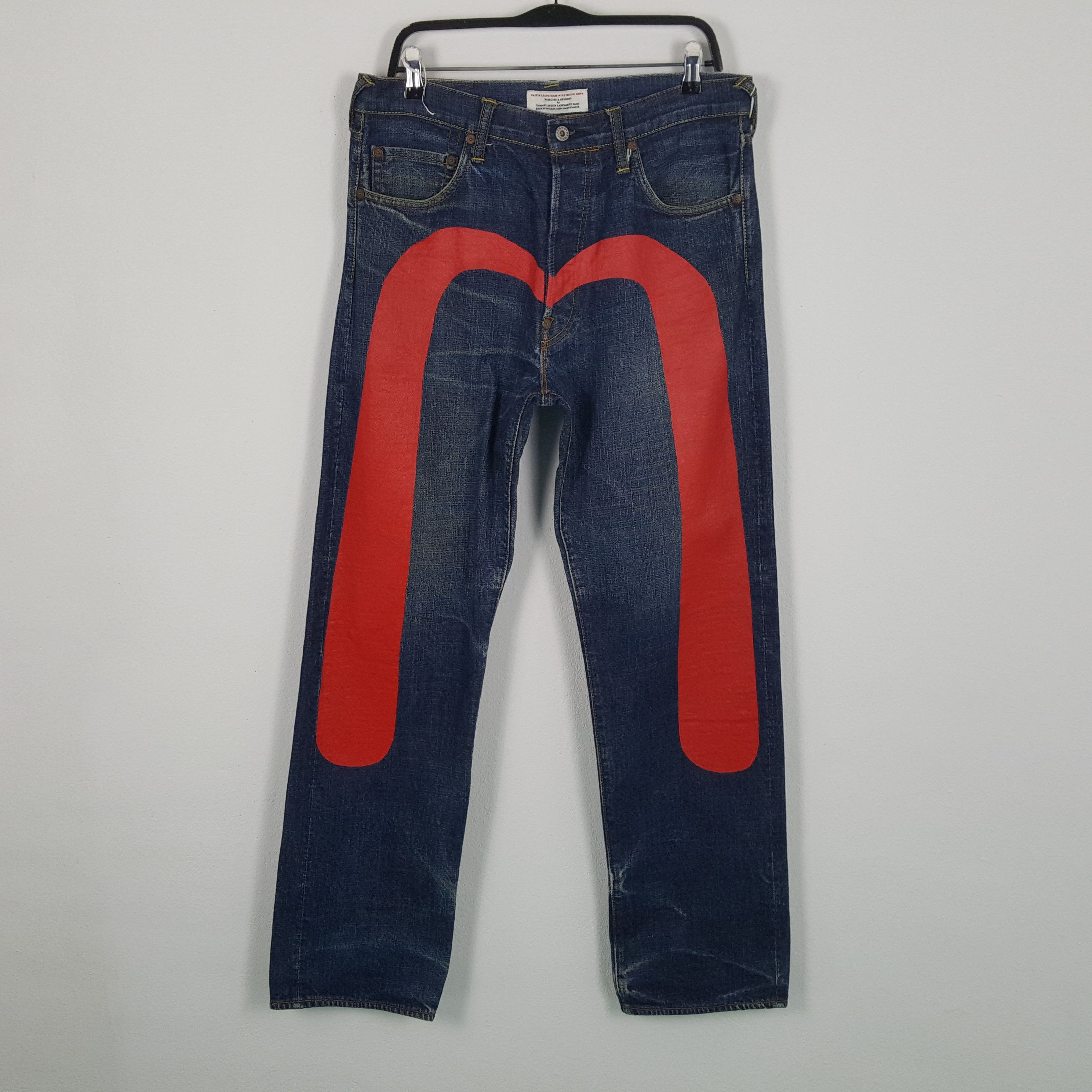 Japanese Brand × Vintage EVISU Japanese Brand Streetwear Custom Daicock Jeans Size US 34 / EU 50 - 1 Thumbnail