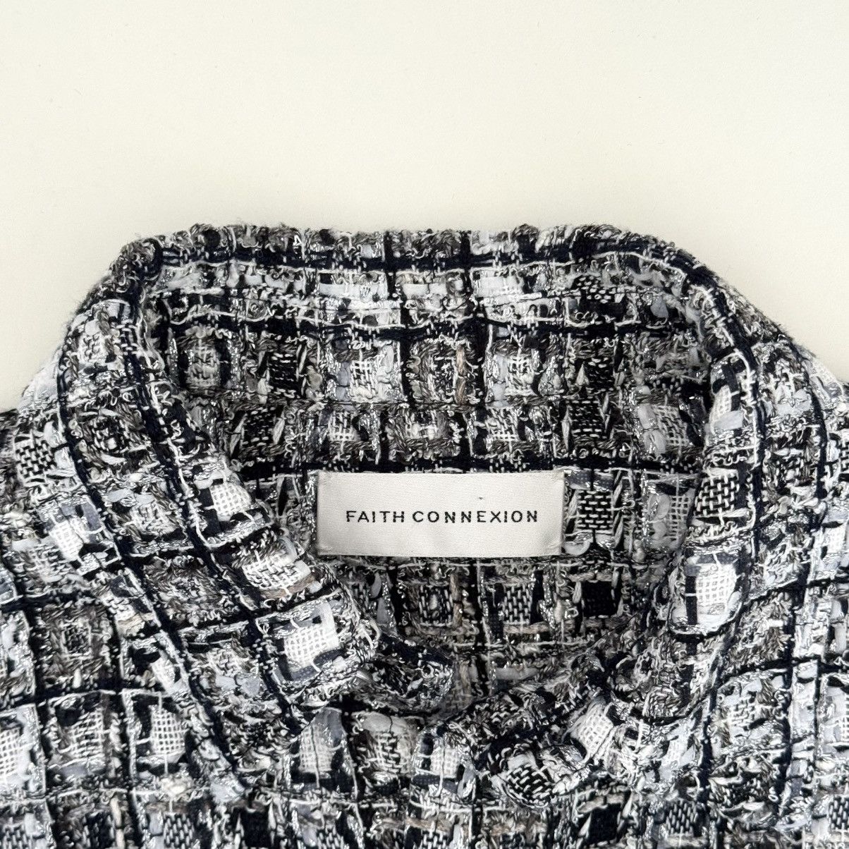 Faith Connexion Faith Connexion Tweed Fitted Overshirt Black/White Unisex Size US XS / EU 42 / 0 - 5 Thumbnail