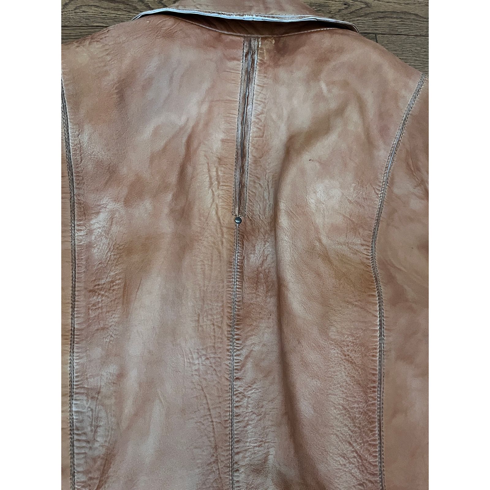 Vintage Missani Le Collezioni 2XL Distressed Leather Jacket Size US XL / EU 56 / 4 - 7 Thumbnail