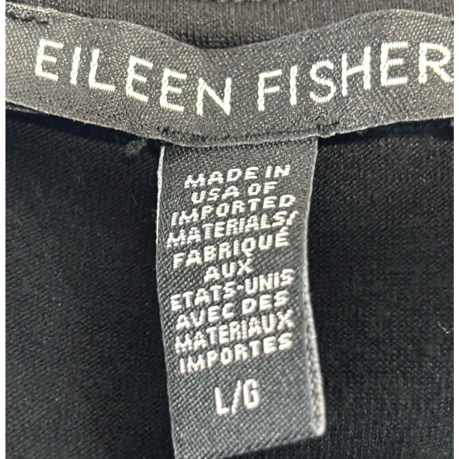 Eileen Fisher VINTAGE Eileen Fisher T-Shirt Tunic Womens Large Black Tencel Blend Minimal Capsule Basic Dolman Sleeve Round Neck Pullover Short Sleeve Casual Womens Size L / US 10 / IT 46 - 6 Thumbnail