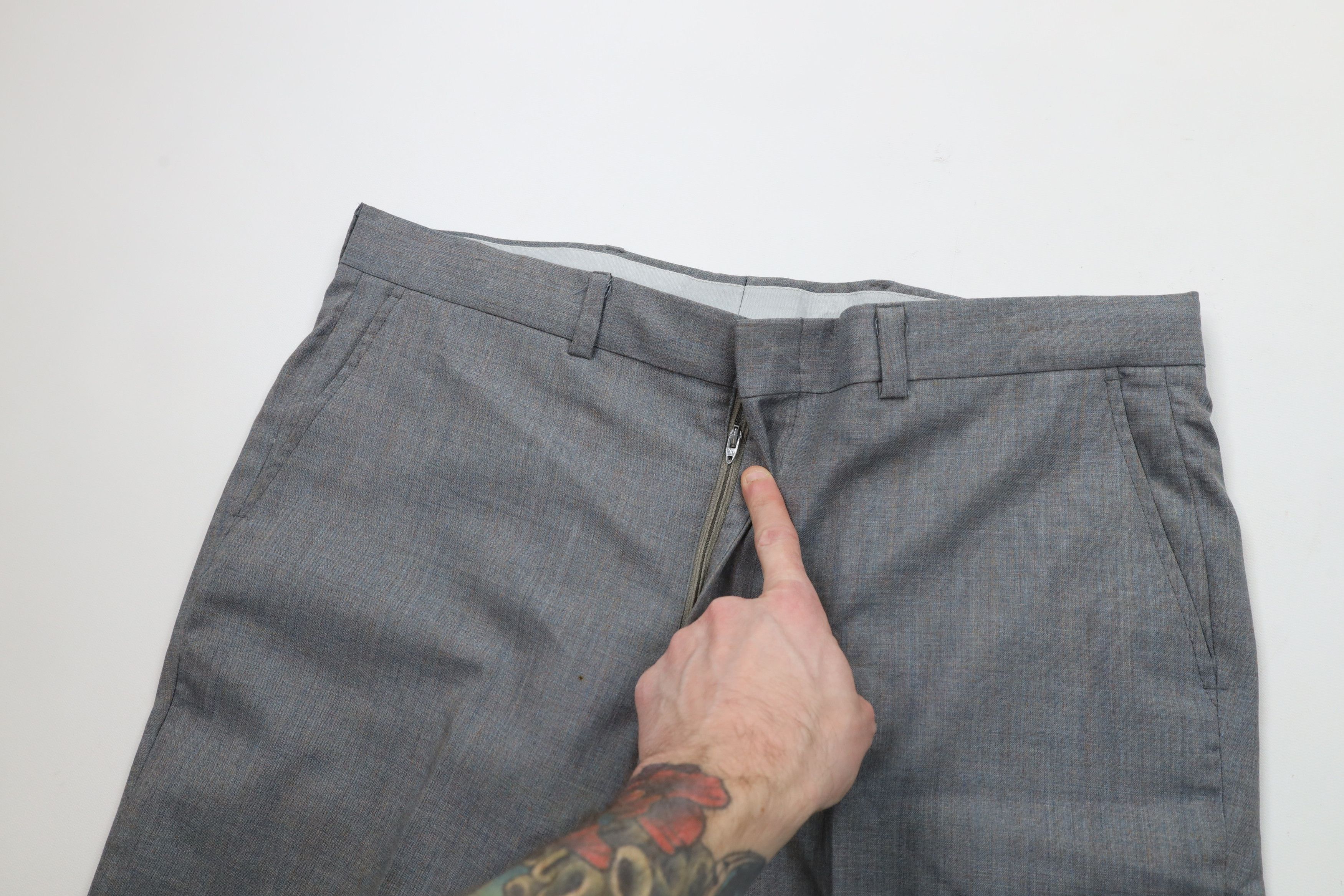 Vintage Vintage 70s Streetwear Rainbow Fleck Wool Blend Chino Pants Size US 36 / EU 52 - 7 Thumbnail