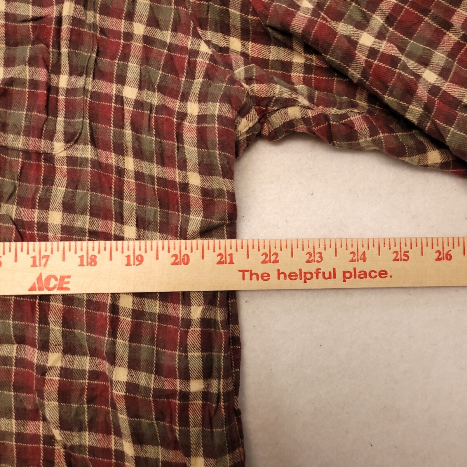 Saddlebred Saddlebred Madras Flannel Shirt Mens Size Large L Red White Size US L / EU 52-54 / 3 - 9 Thumbnail