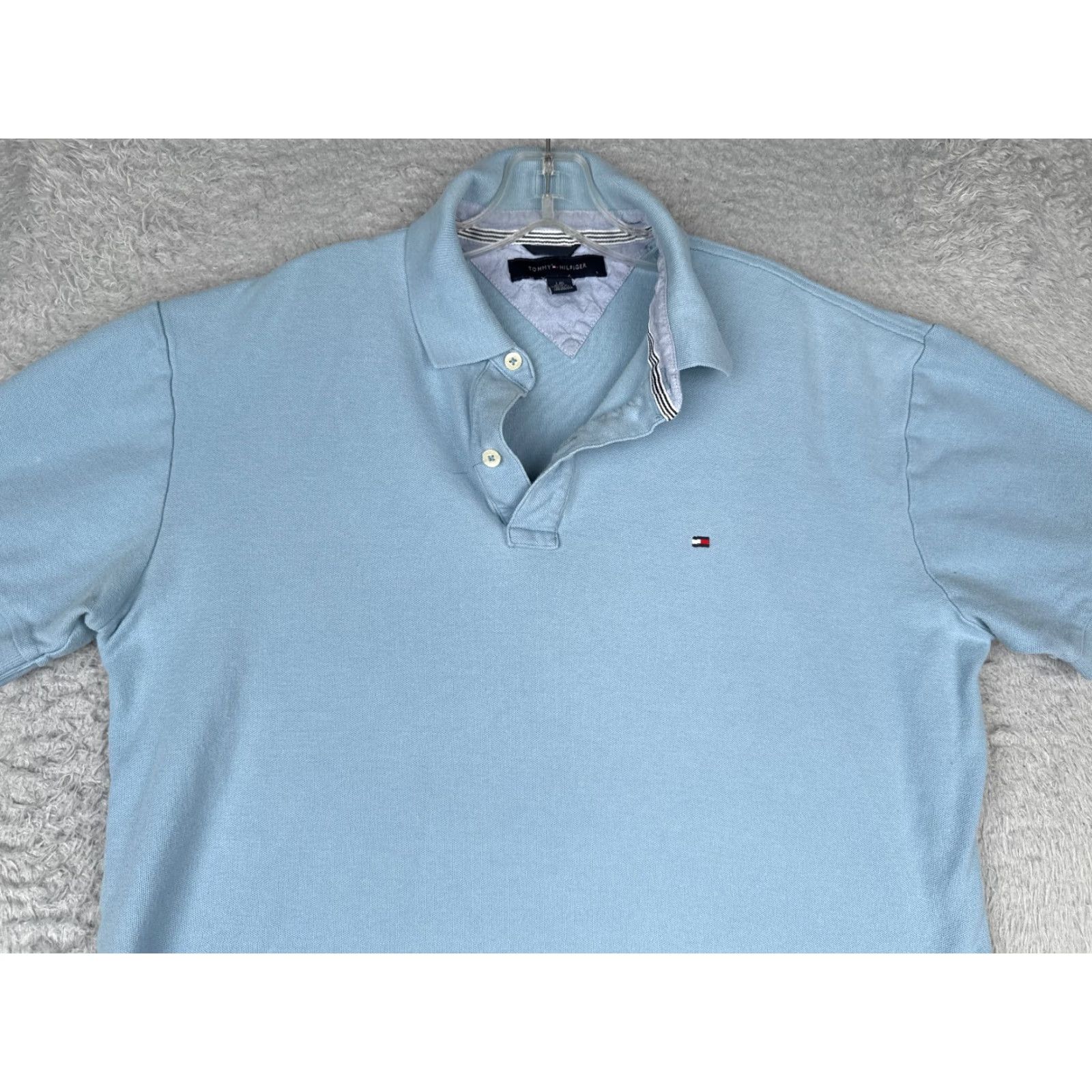 Tommy Hilfiger Tommy Hilfiger Shirt Men Large Blue 100% Cotton Short Sleeve Golf Size US L / EU 52-54 / 3 - 4 Thumbnail