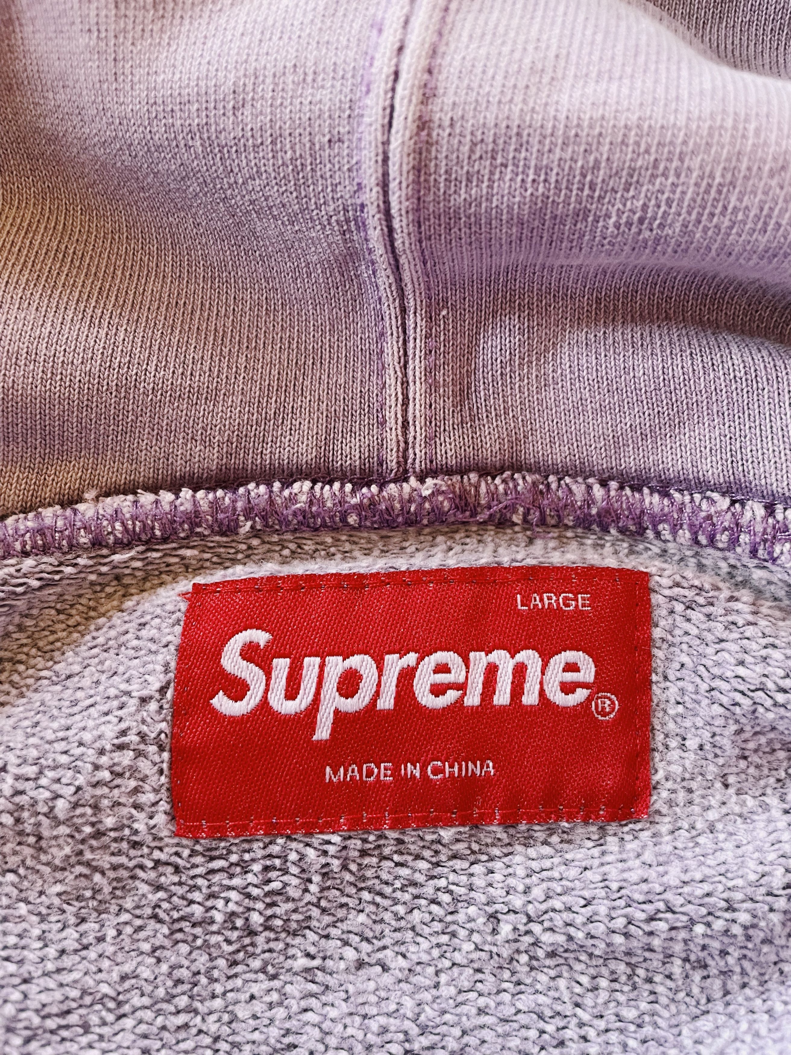 Supreme Supreme Overdyed Hoodie Purple Size US L / EU 52-54 / 3 - 4 Thumbnail
