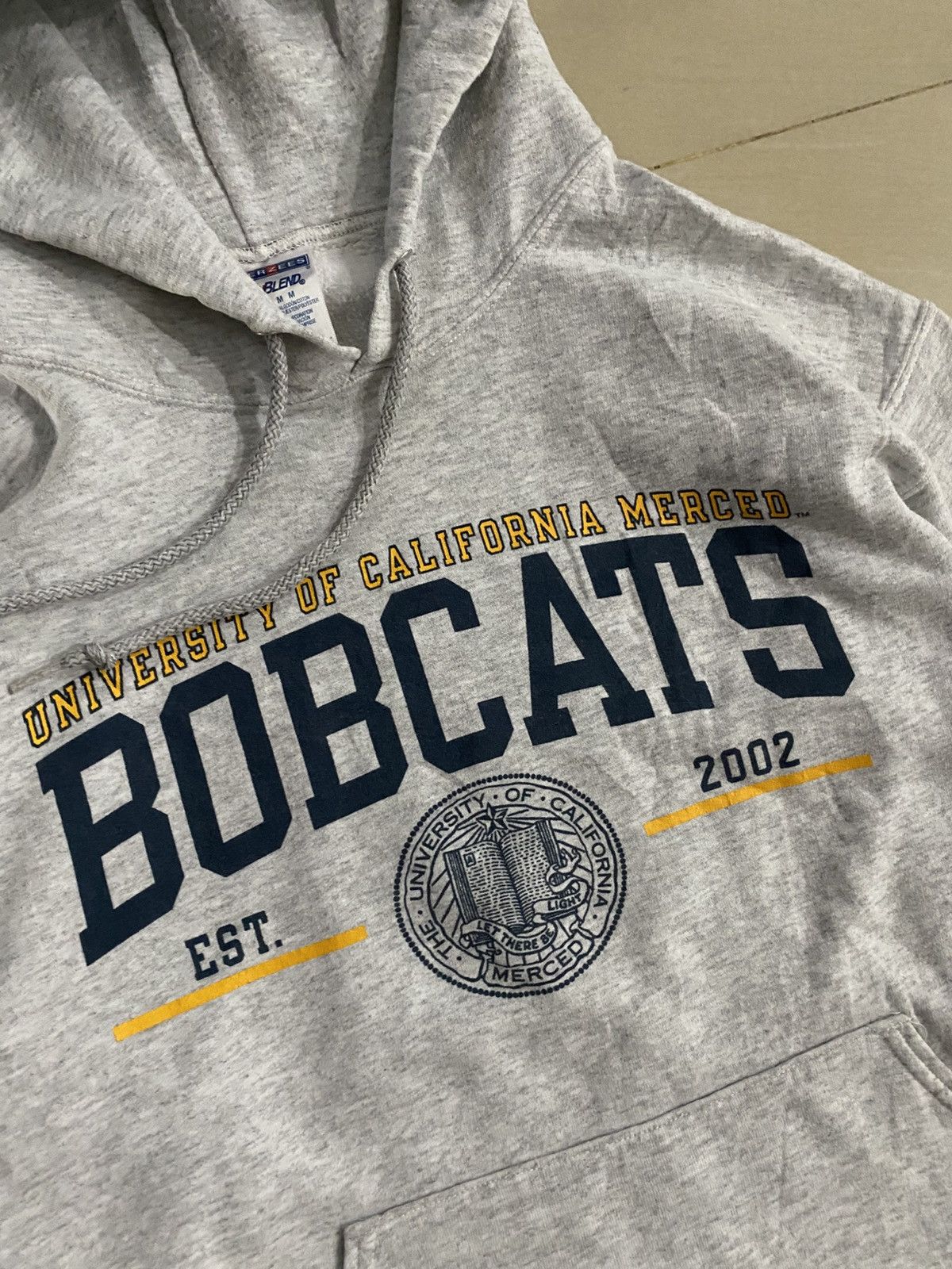 Jerzees Bobcats University of California Merced Hoodie Size US M / EU 48-50 / 2 - 2 Thumbnail