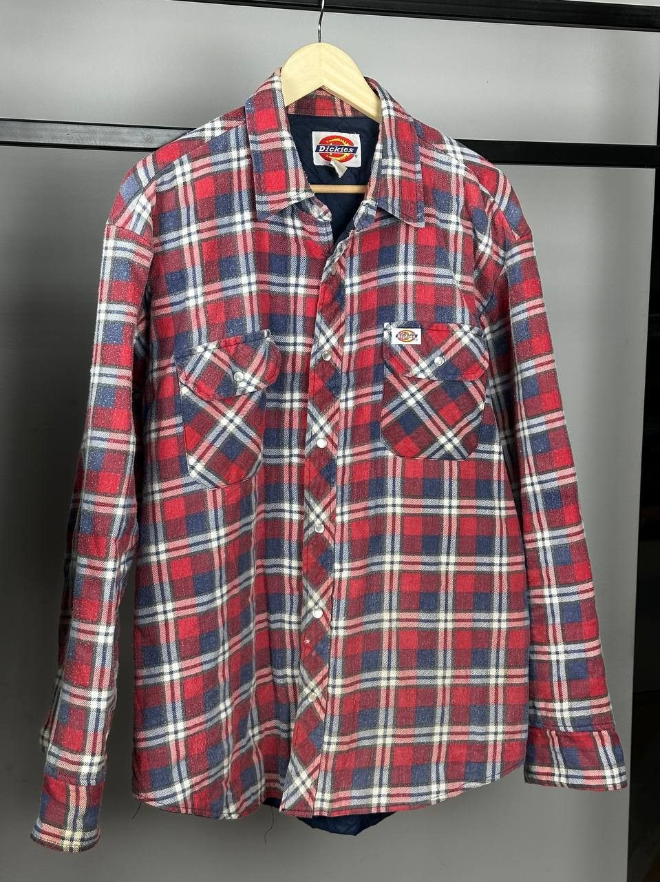Dickies Vintage 90s Dickies Shirt Plaid Flannel Insulated Size US XL / EU 56 / 4 - 2 Thumbnail