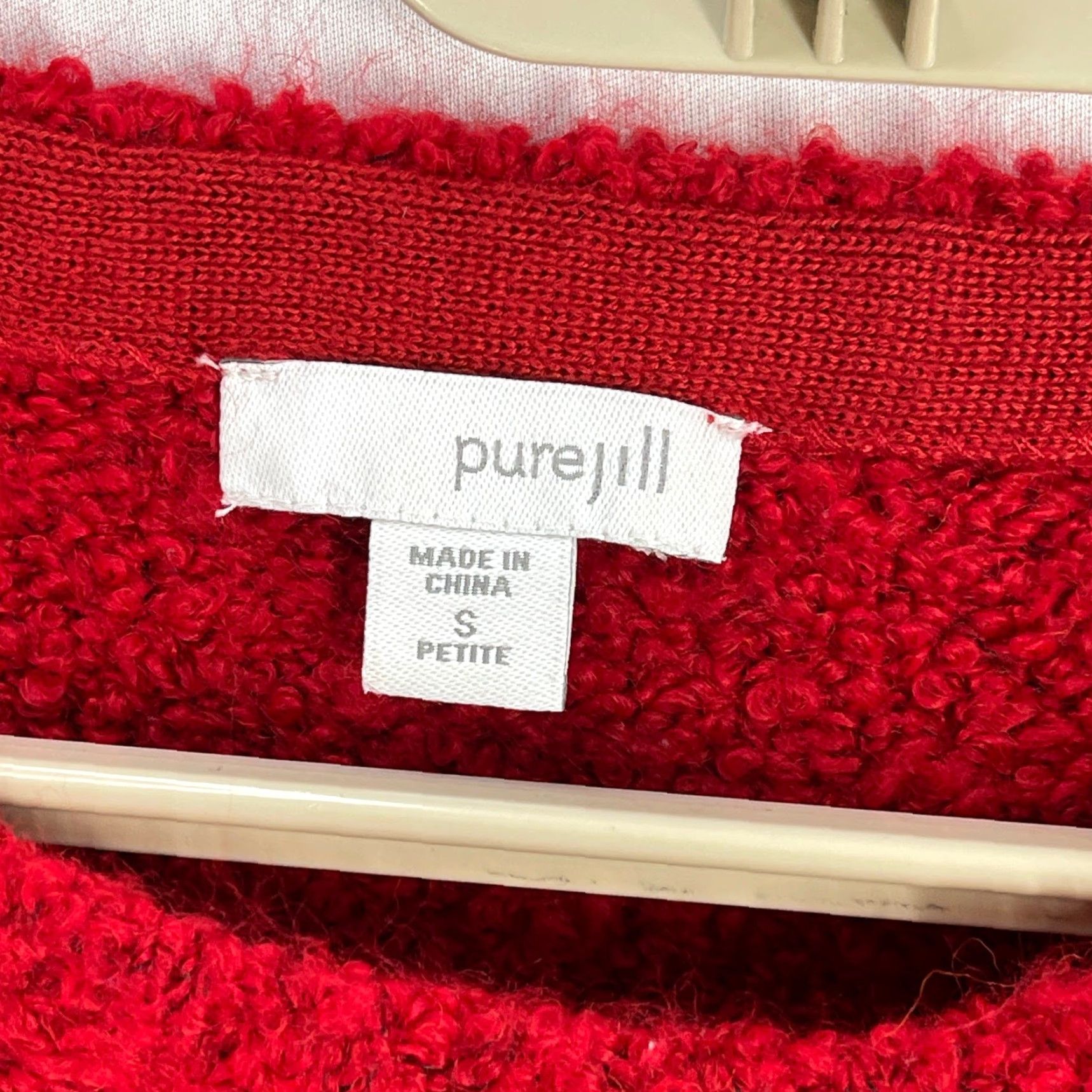 J. Jill J. Jill Sweater Petite S Red Wool Acrylic Nylon Long Sleeve Pullover Women Size S / US 4 / IT 40 - 4 Thumbnail