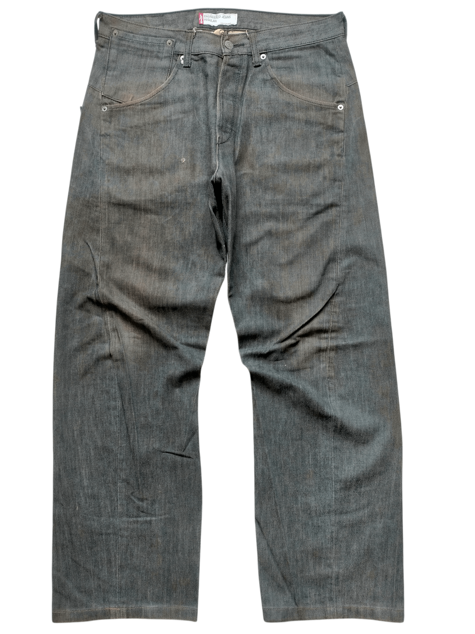 Levi's Vintage 1995 Levis Engineered Jeans Black Rusty Denim Pants Size US 33 - 2 Thumbnail