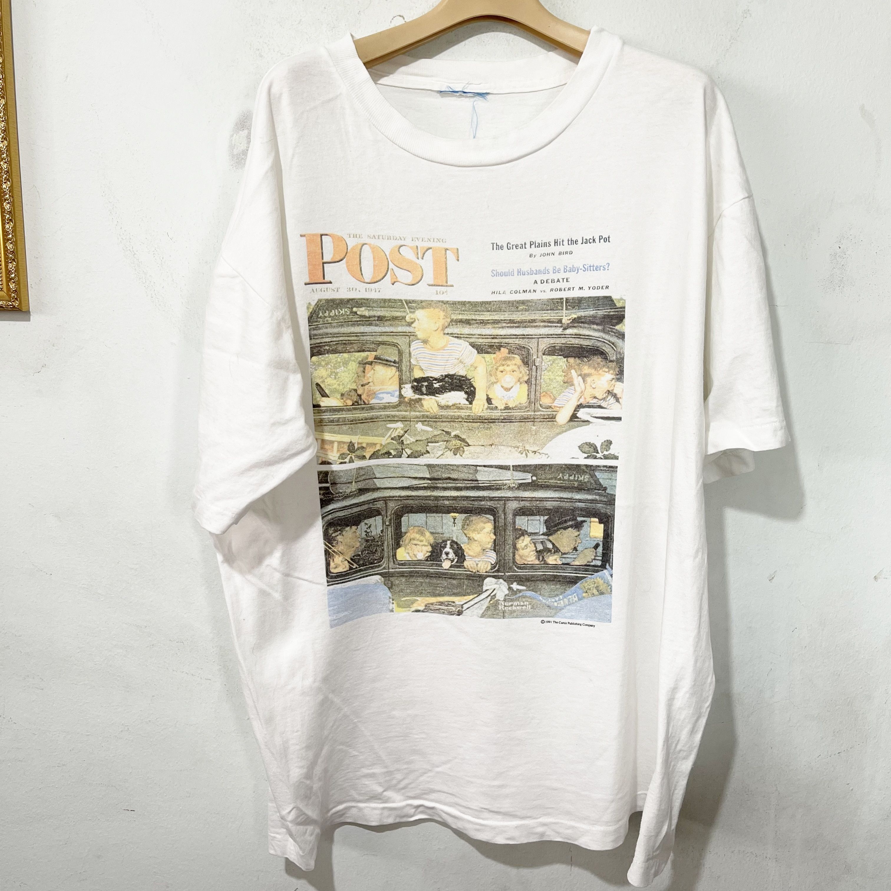 Vintage Vintage 1991 The Saturday Evening Norman Rockwell Shirt Size US XL / EU 56 / 4 - 1 Thumbnail