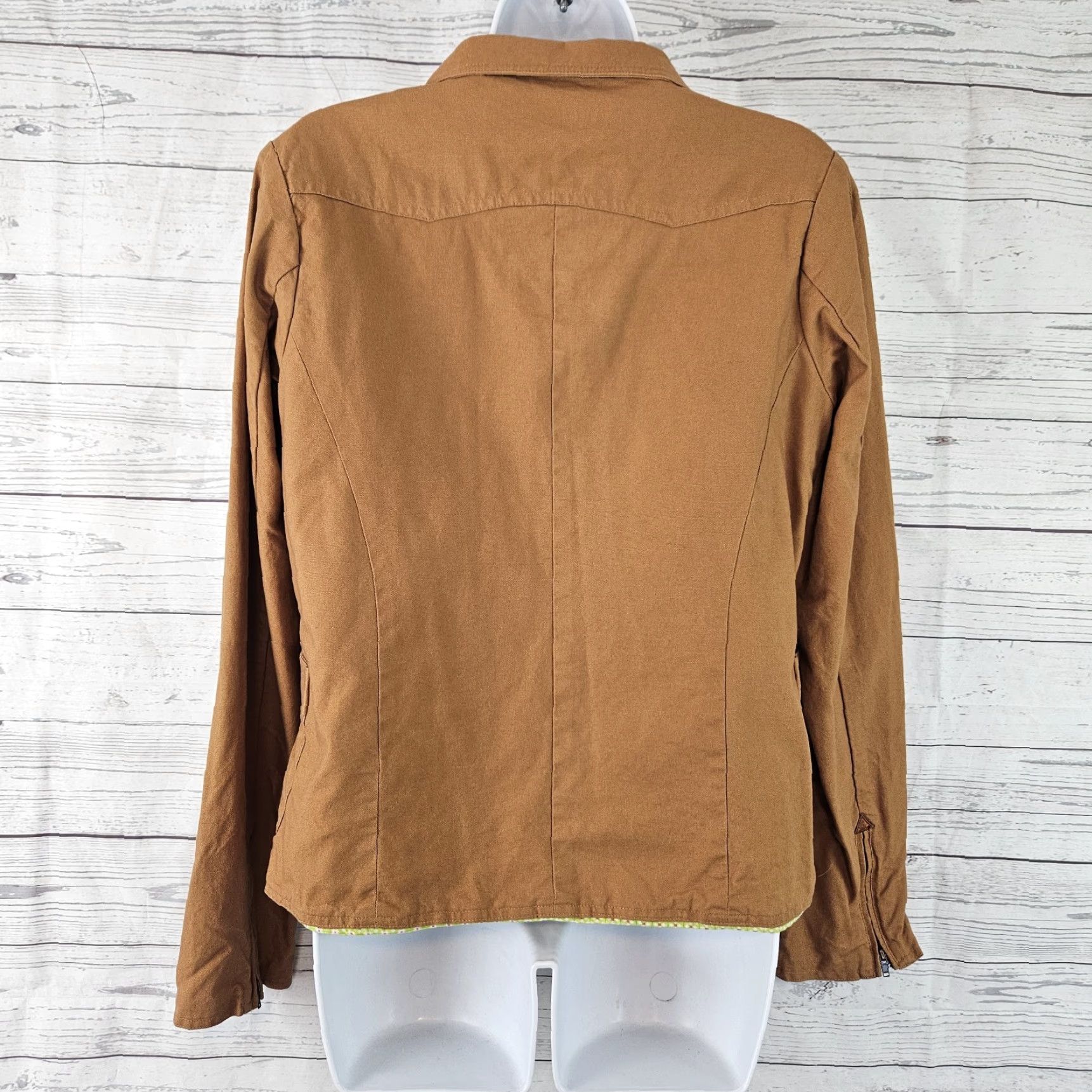 Vintage Cruel Girl Blazer Shirt Womens L Cotton Brown Solid Button Front Front Cotton Size Large Size L / US 10 / IT 46 - 3 Thumbnail