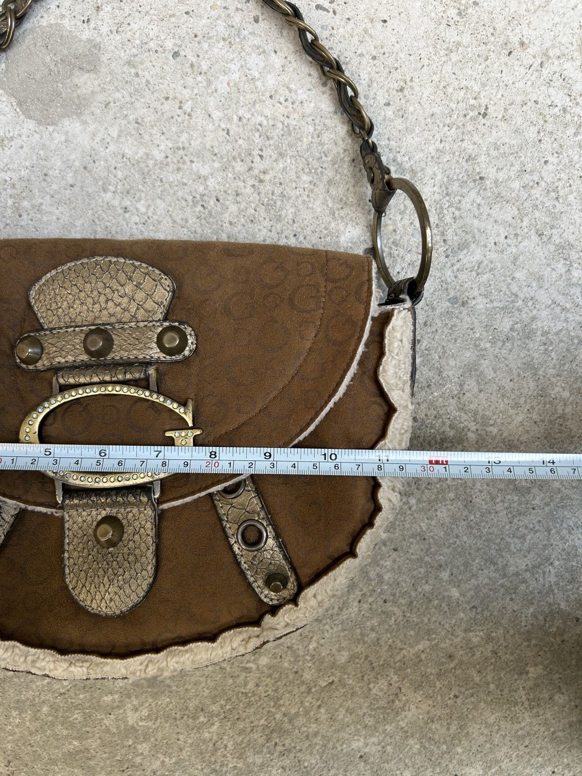 Guess Guess Camel brown padded Shoulder Bag Y2K monogram print Bag Size ONE SIZE - 17 Thumbnail