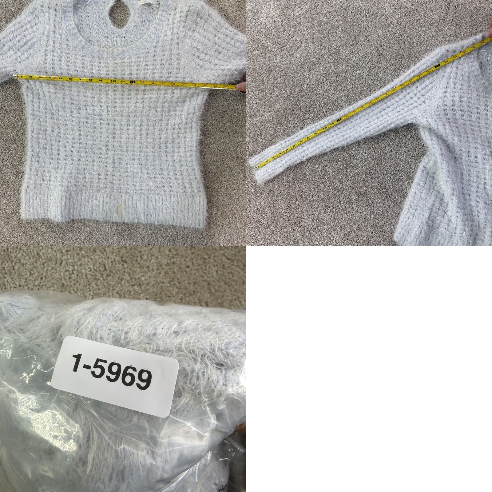 Lauren Conrad Lauren Conrad Sweater Womens Large Blue Scoop Neck Fuzzy Waffle-Knit Pullover Size L / US 10 / IT 46 - 8 Thumbnail