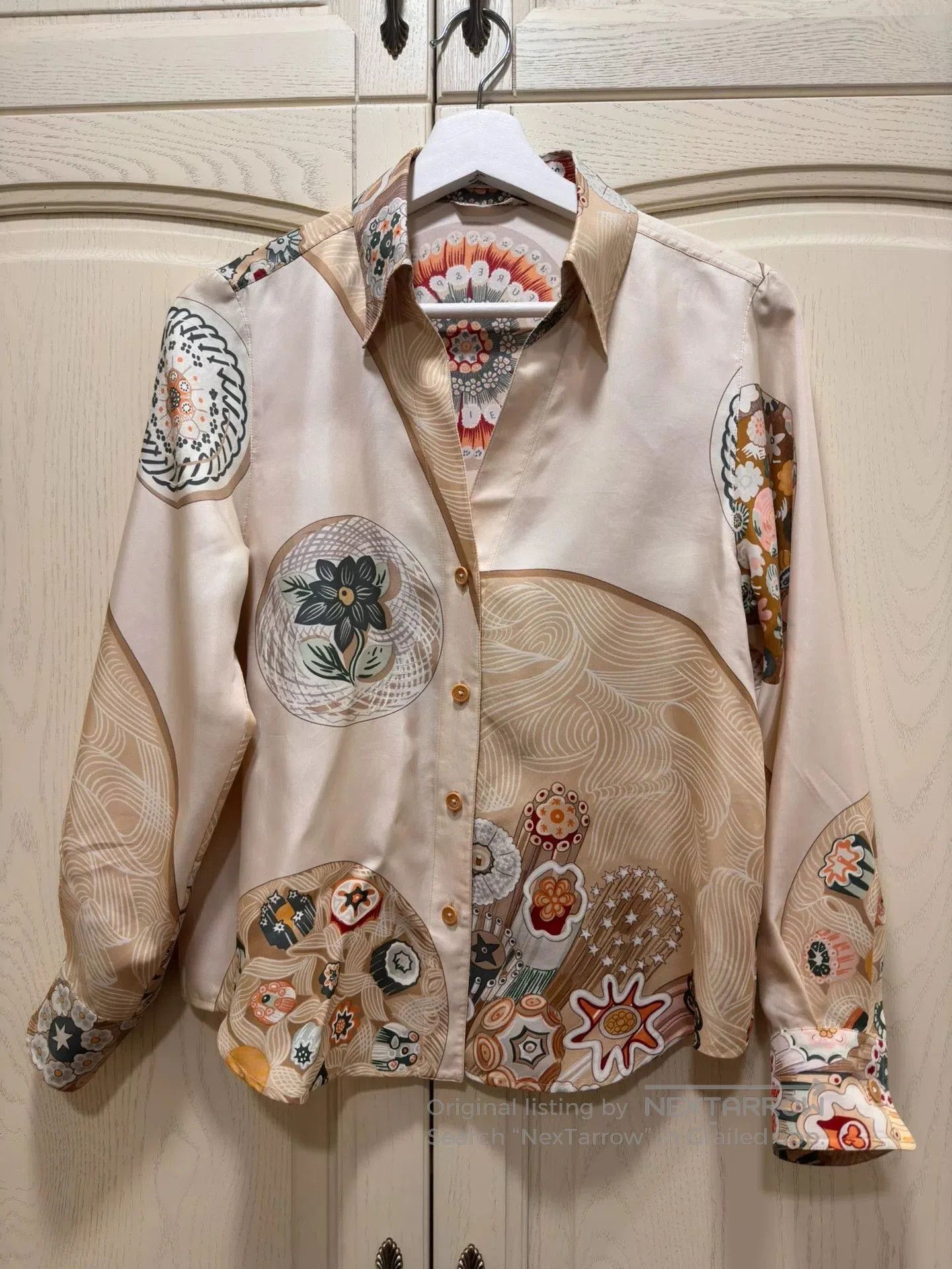 Hermes Hermes Vintage Floral Silk Shirt. Size US M / EU 48-50 / 2 - 1 Thumbnail