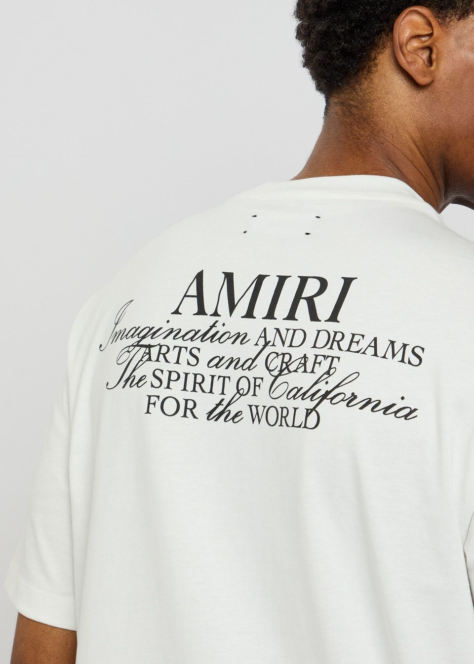 Amiri os11x0326 Spirit Logo T-Shirt in White Size US M / EU 48-50 / 2 - 5 Thumbnail