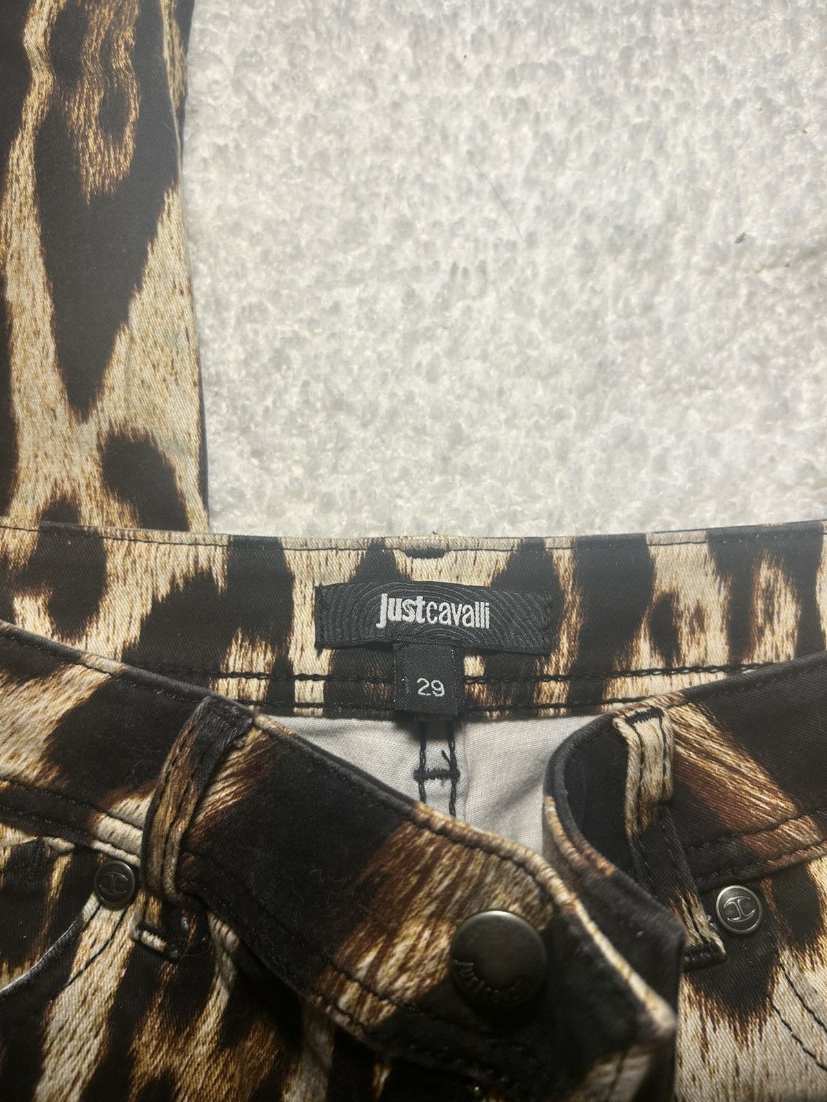 Just Cavalli Just Cavalli Leopard Print Pants Size 29" - 3 Thumbnail