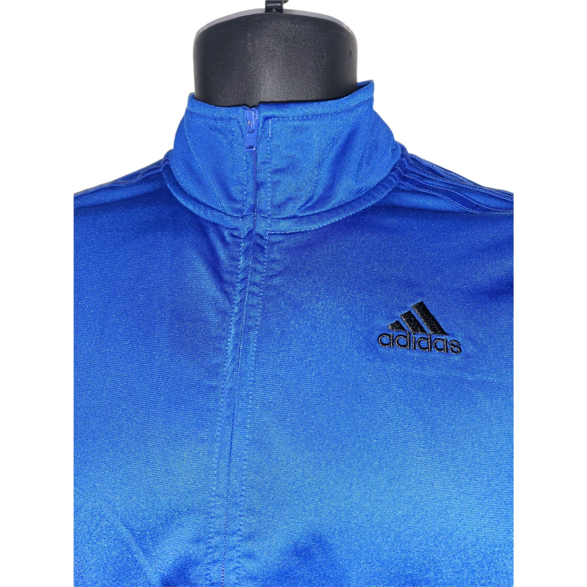 Adidas Adidas Track Jacket Women Sz XL 18/20 Blue Black Full Zip At Size US XL / EU 56 / 4 - 2 Thumbnail
