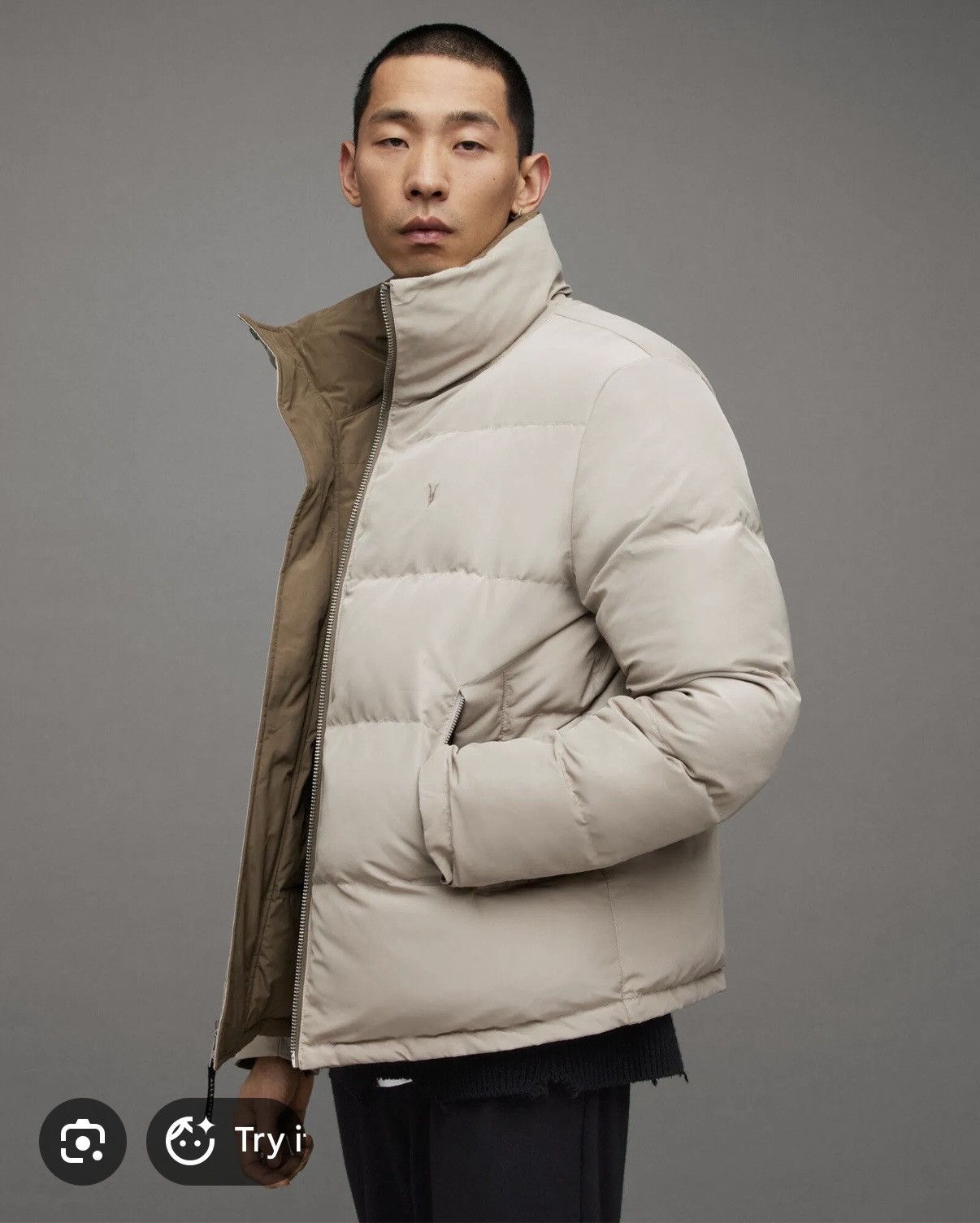 Allsaints Allsaints beige reversible puffer jacket Size US XS / EU 42 / 0 - 6 Thumbnail