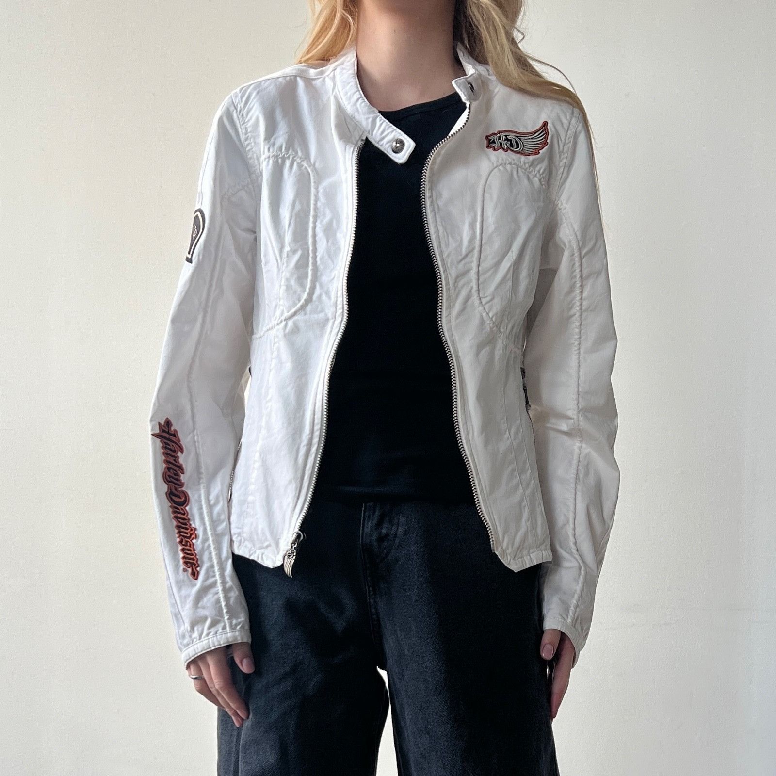 Harley Davidson Harley Davidson Y2K Biker Moto Jacket 9933AC Size XS / US 0-2 / IT 36-38 - 7 Thumbnail