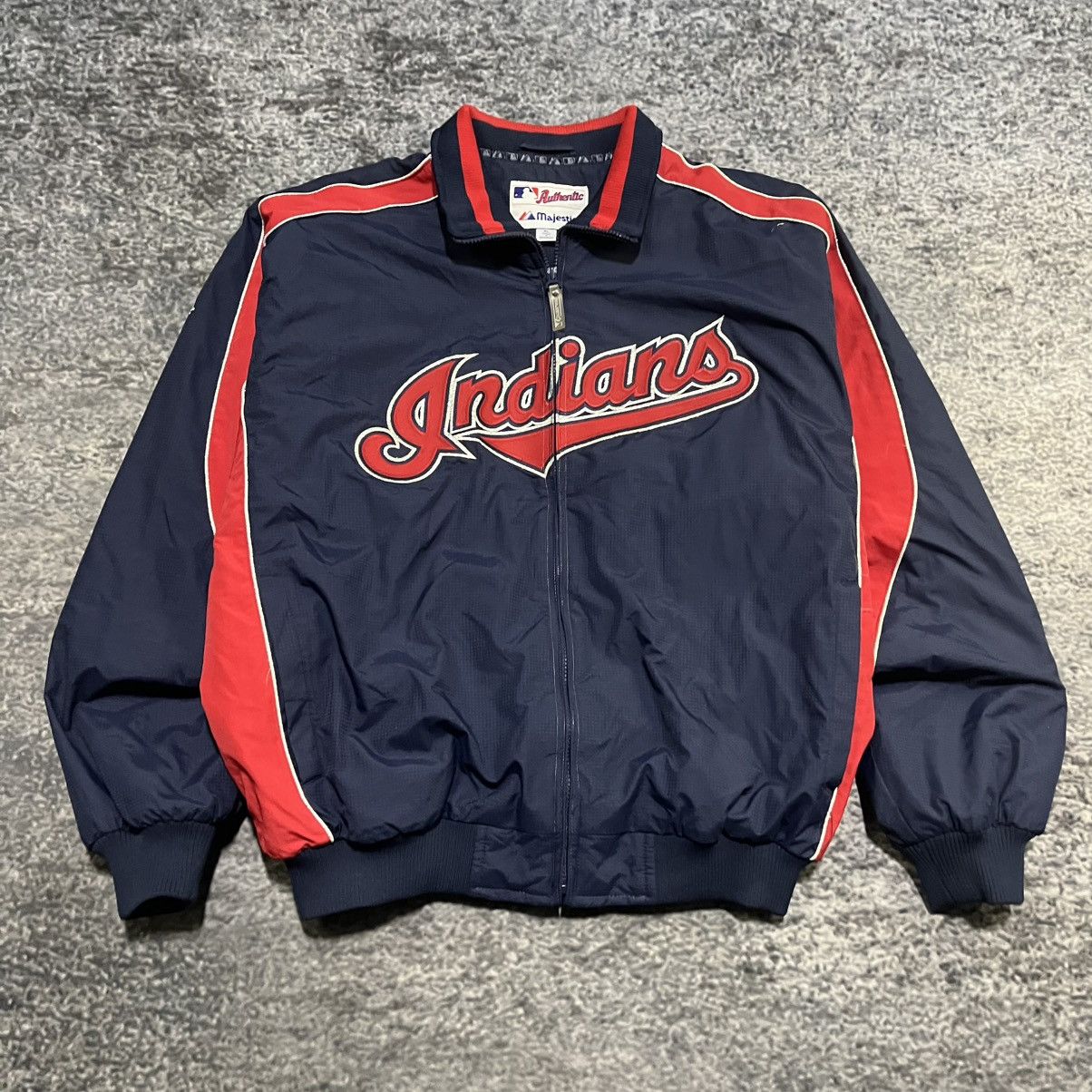 Majestic Vintage Cleveland Indians Majestic MLB Full Zip Jacket XL Size US XL / EU 56 / 4 - 3 Thumbnail