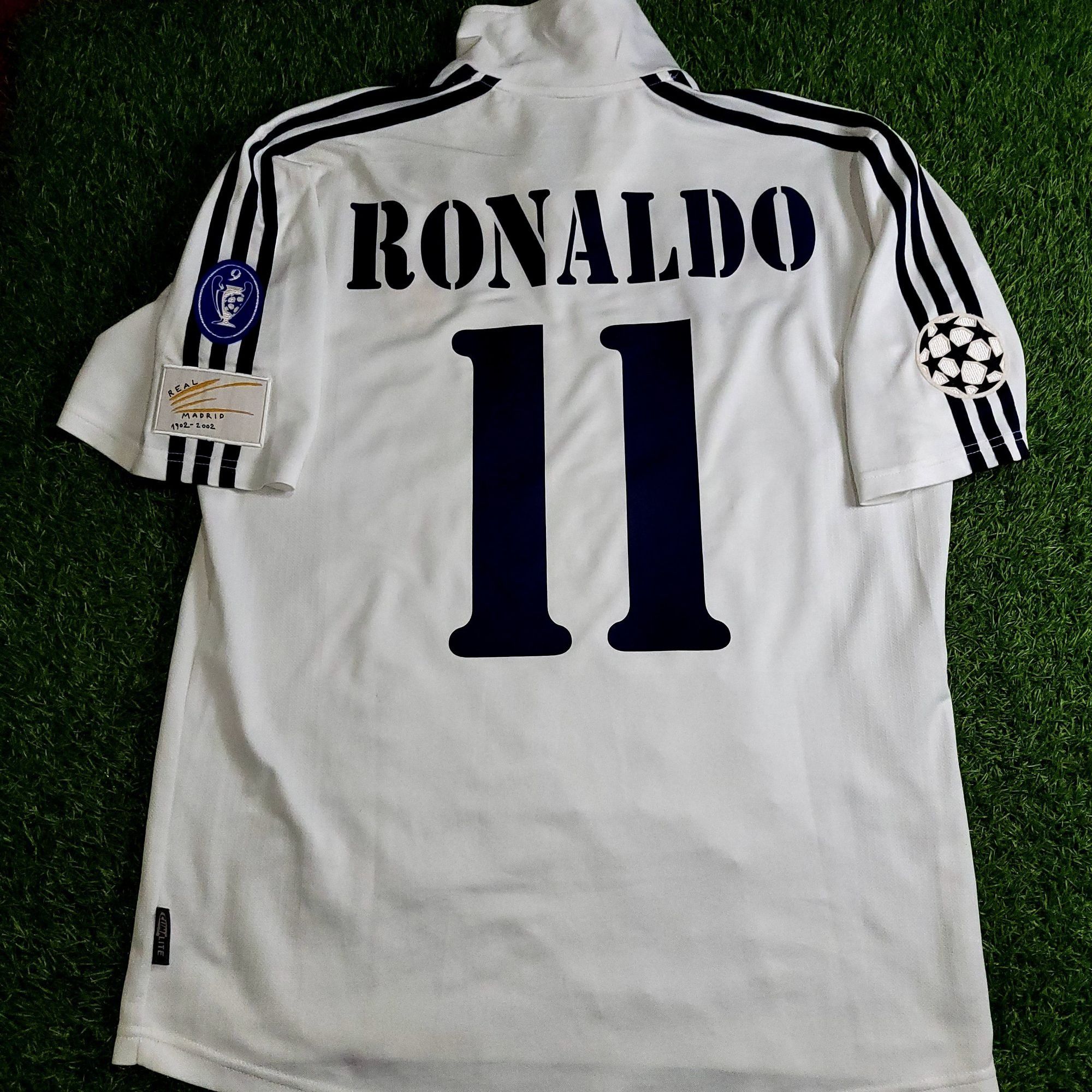 Adidas Ronaldo Real Madrid CENTENARY 2002 2003 Soccer Jersey M Size US M / EU 48-50 / 2 - 1 Thumbnail