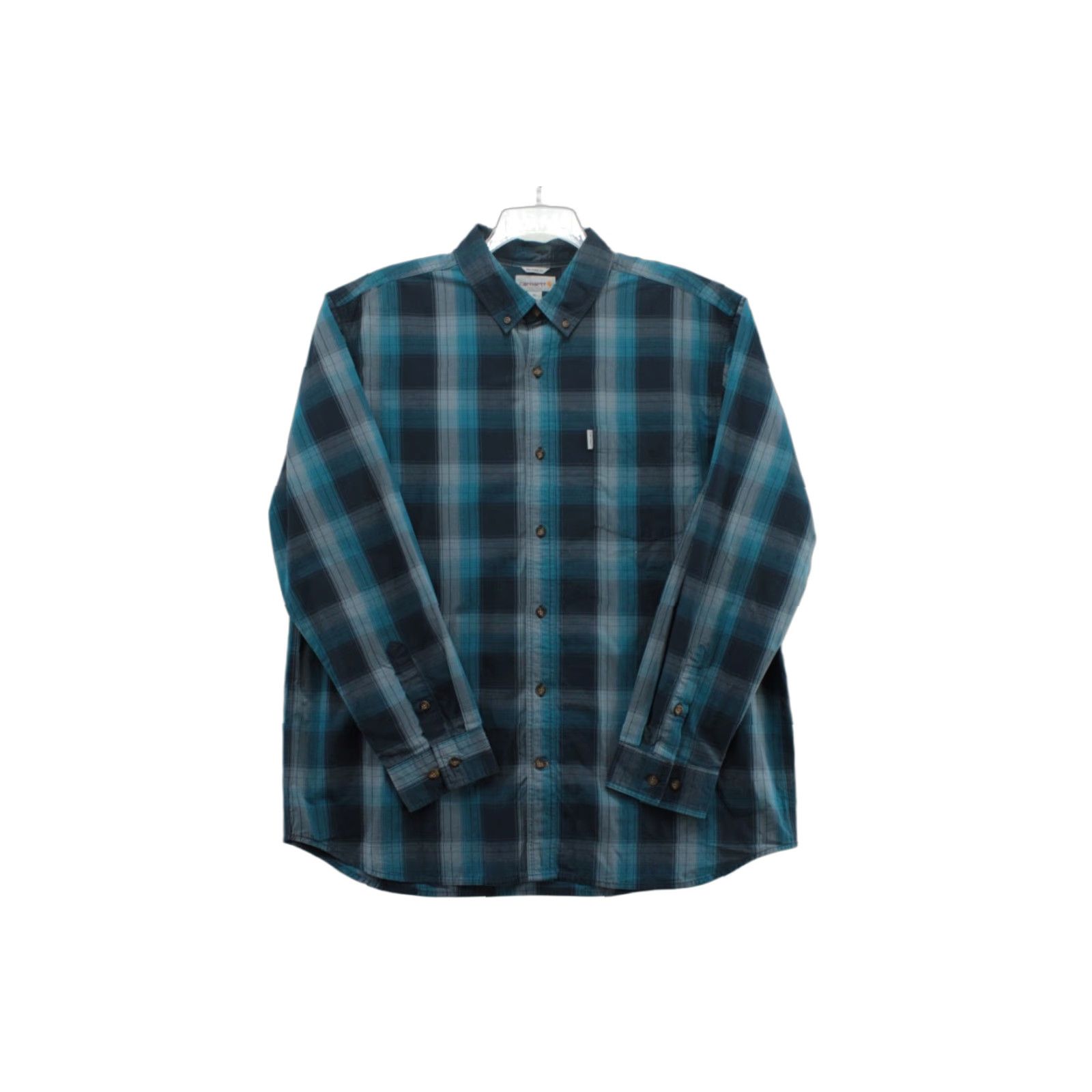 Carhartt Carhartt Button Down Shirt Men XL Blue Plaid Relaxed Fit Long Sleeve 102278 Size US XL / EU 56 / 4 - 1 Thumbnail