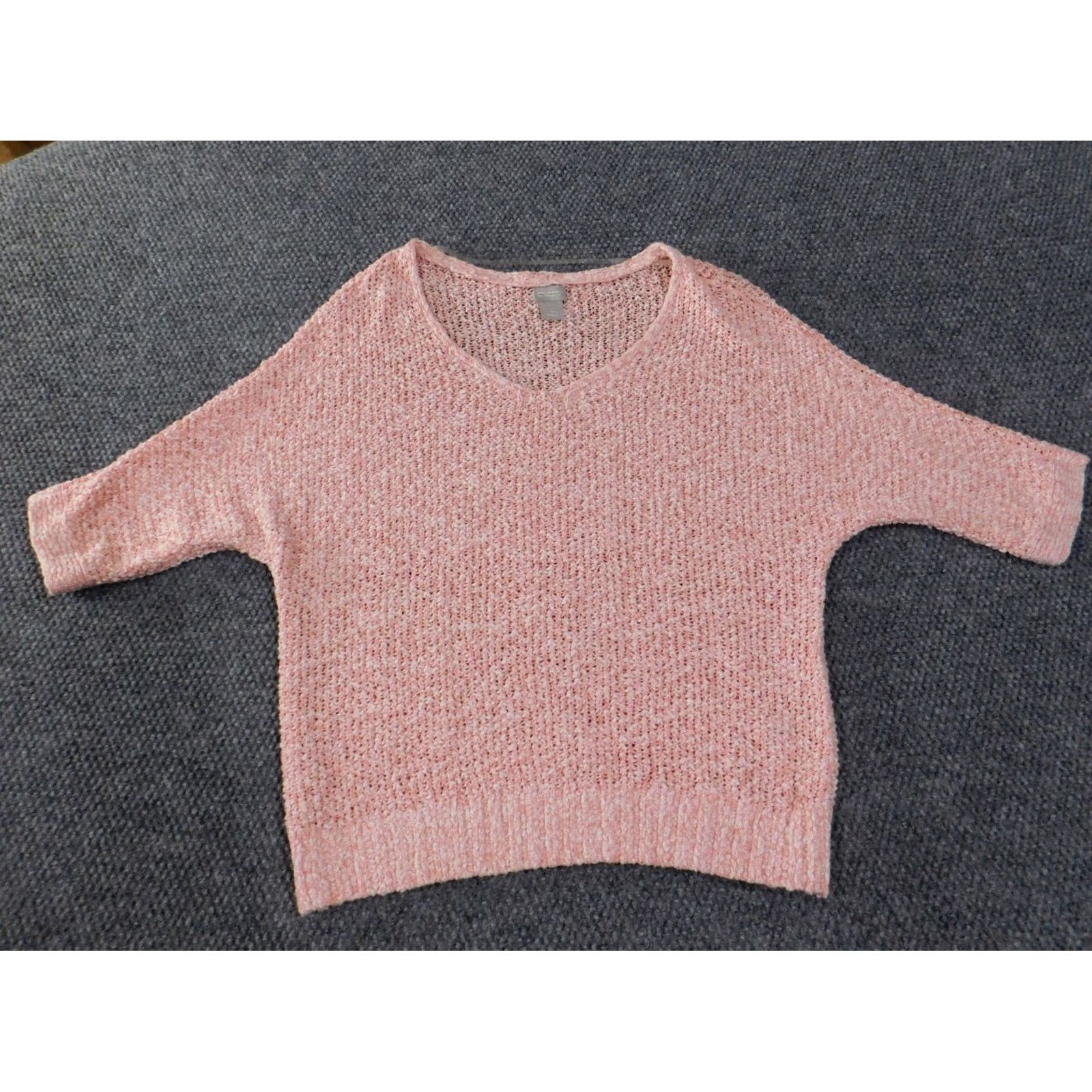 Vintage Chico's Sweater Pullover Knit V-Neck Pink Size 1 Regular Women Modern Stretch Christmas Winter Casual Size XS / US 0-2 / IT 36-38 - 5 Thumbnail