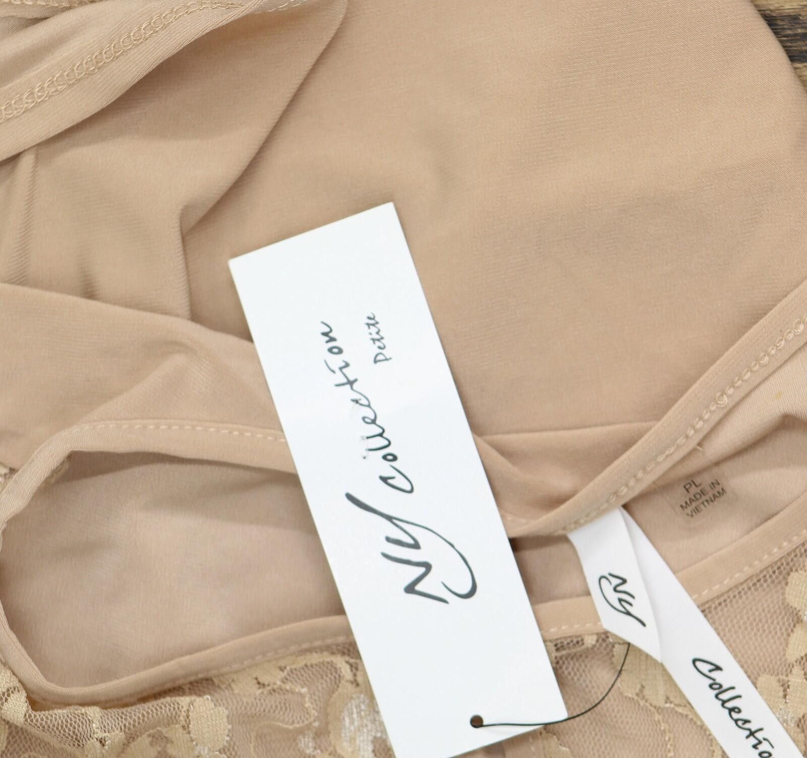 Other Nwt Ny Collection Trim Blouse Shirt Top Doeskin Brown Pl Size L / US 10 / IT 46 - 3 Thumbnail