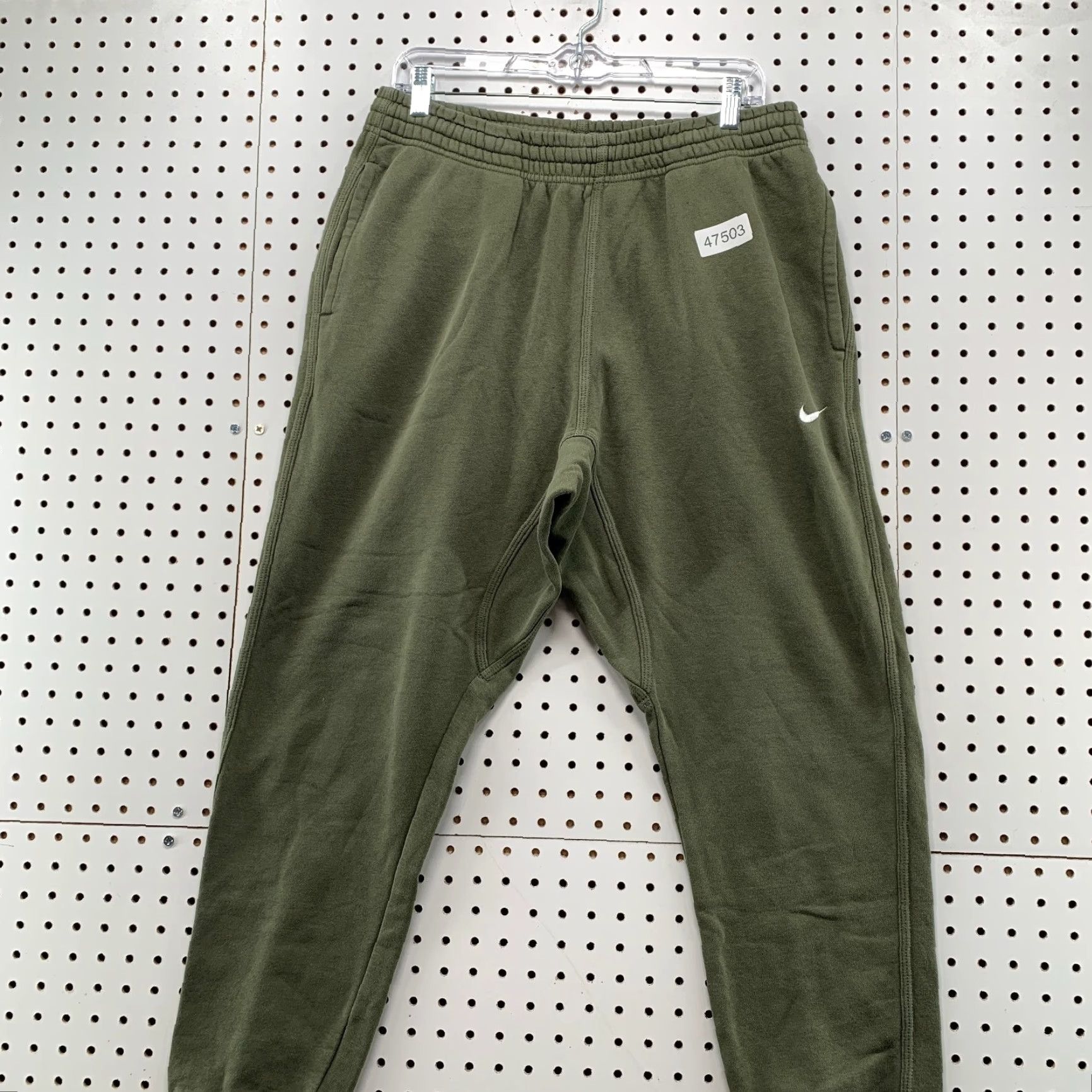 Nike VINTAGE Nike Joggers Sweatpants Mens XL Olive Green Fleece Tapered 32x28.5 Size US 36 / EU 52 - 4 Thumbnail