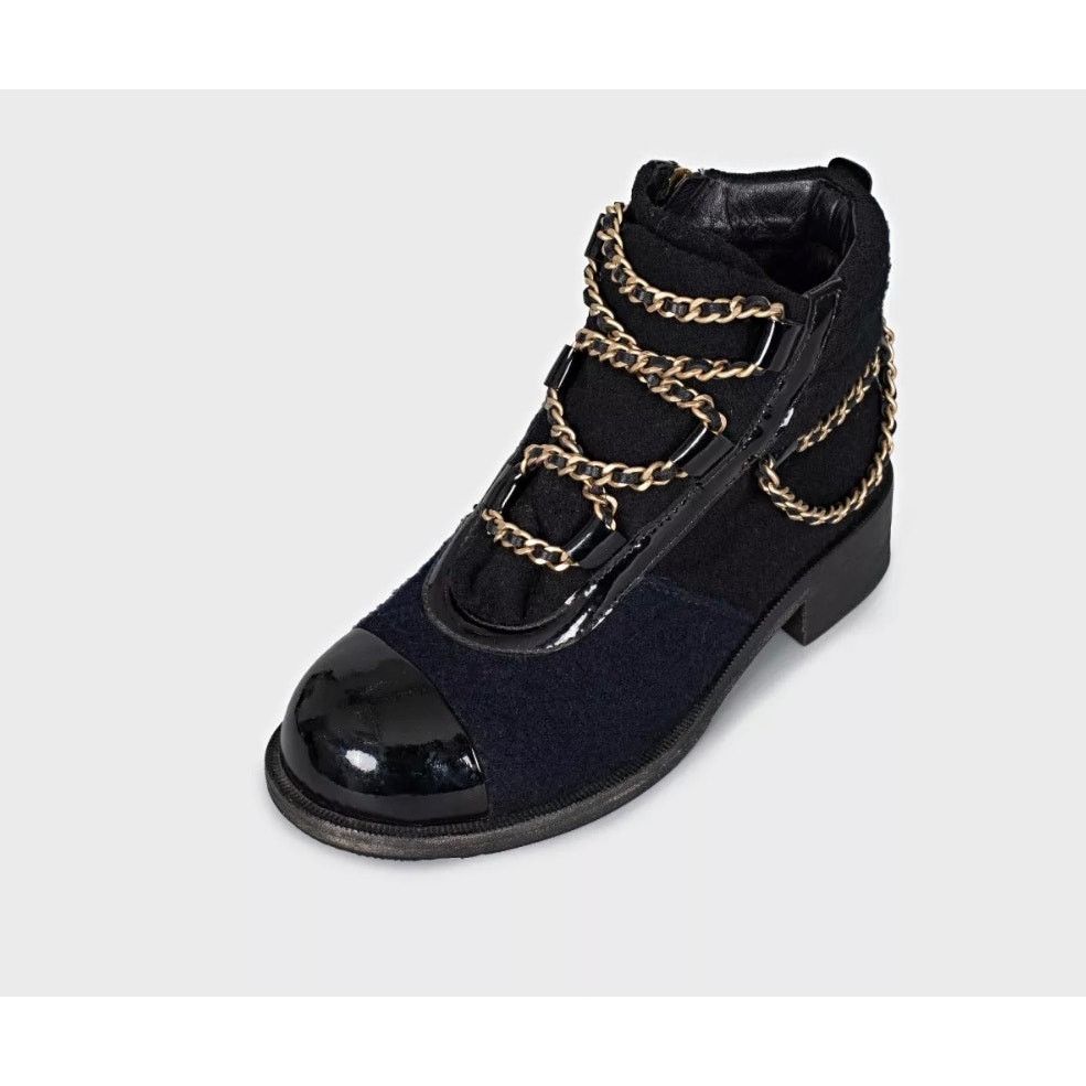 Chanel Chanel Paris-Salzburg Chain Textile Boots - Size 36.5 Size US 5.5 / IT 35.5 - 3 Thumbnail