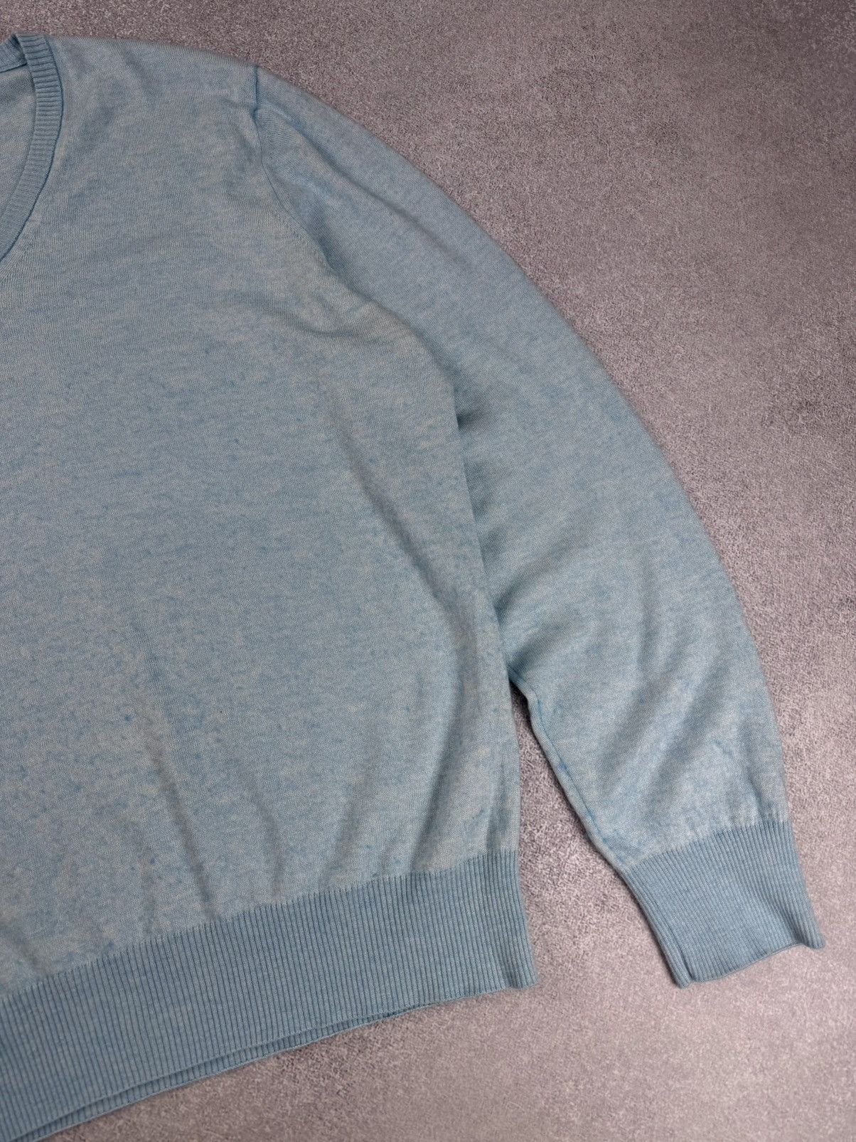 Gran Sasso Gran Sasso V-Neck Cashmere/Cotton Knit Sweater Men’s Size 54 Size US L / EU 52-54 / 3 - 3 Thumbnail