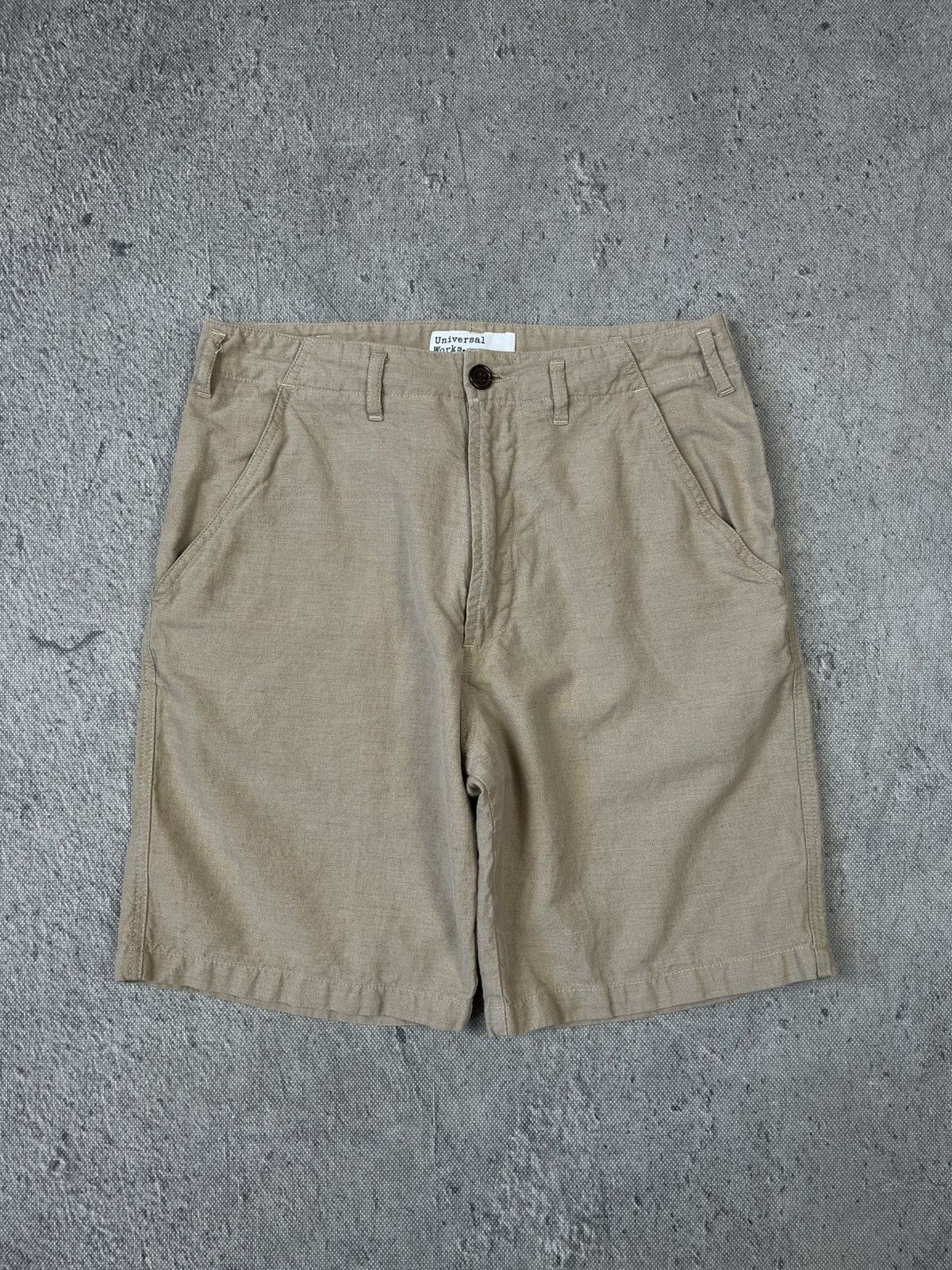 Universal Works Universal Works Linen Beige Shorts Size US 28 / EU 44 - 1 Thumbnail
