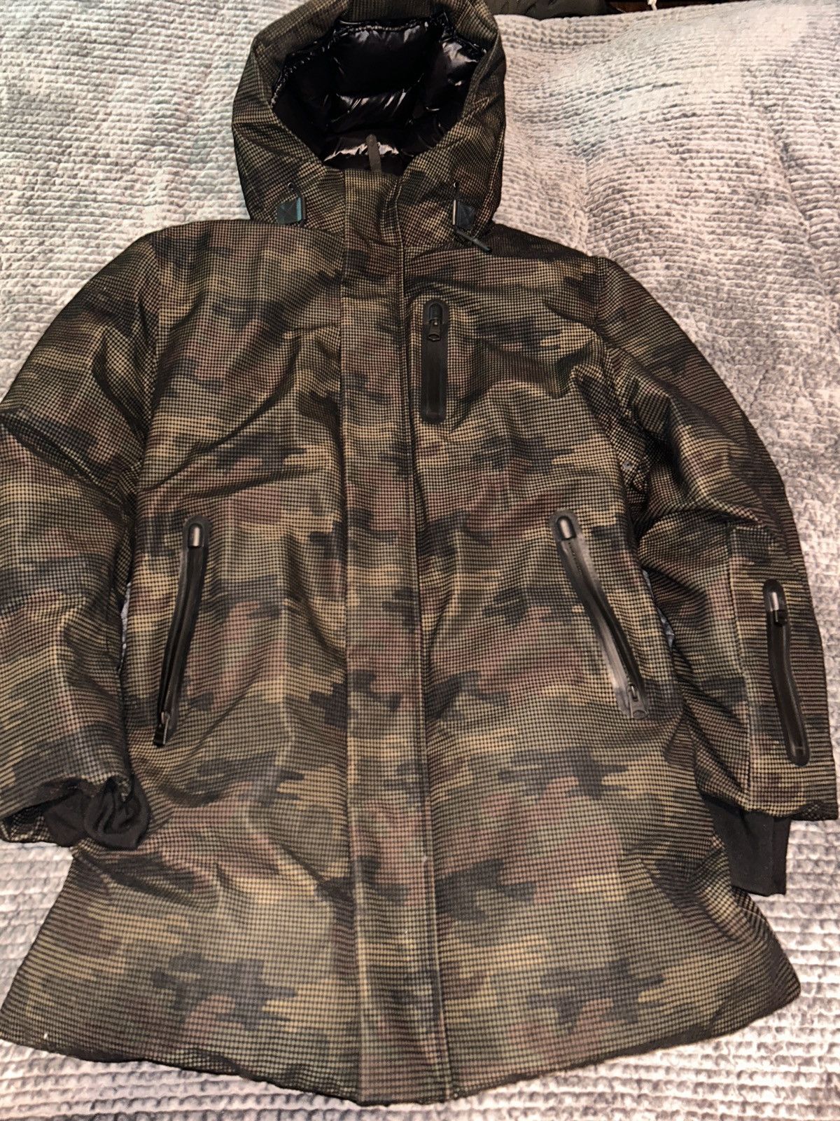 Mackage Mackage Chano-N Grid Camo Down Parka Jacket – XL / 44 – Rare Size US XL / EU 56 / 4 - 1 Thumbnail
