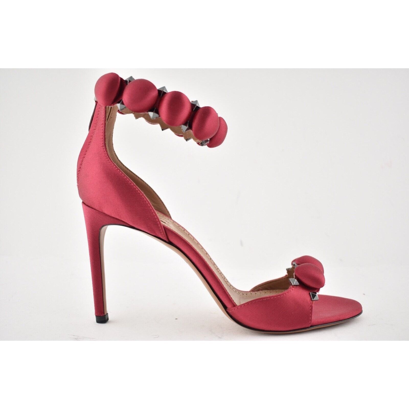Alaia 90mm Amarante Studded Ankle Strap Sandal Heel Pump Shoe 38 Size US 8 / IT 38 - 2 Thumbnail