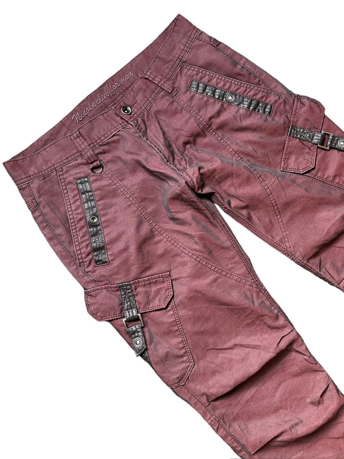 If Six Was Nine [33 x 42] Y2k NCFM gasmask j-rock Gothic cargo pant Size US 33 - 4 Thumbnail