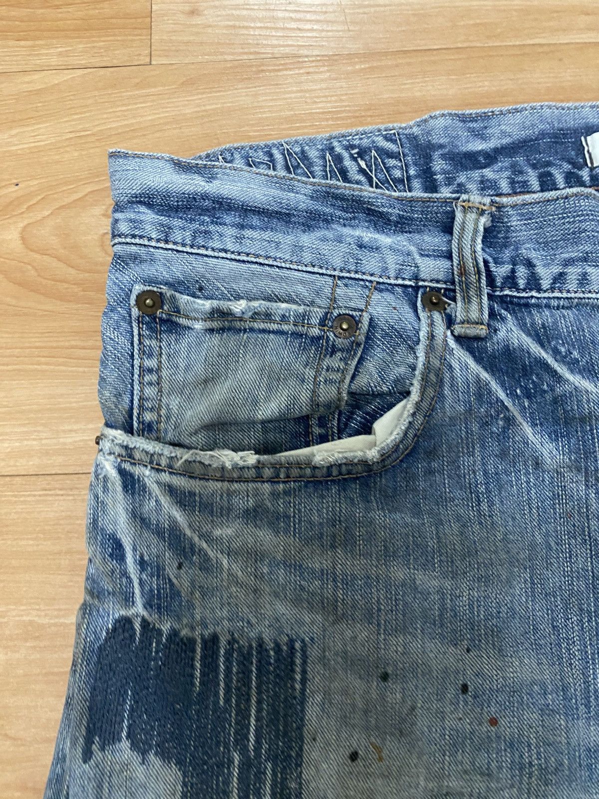 Edwin × Japanese Brand Edwin exclusive vintage model xv distressed style Size US 36 / EU 52 - 6 Thumbnail